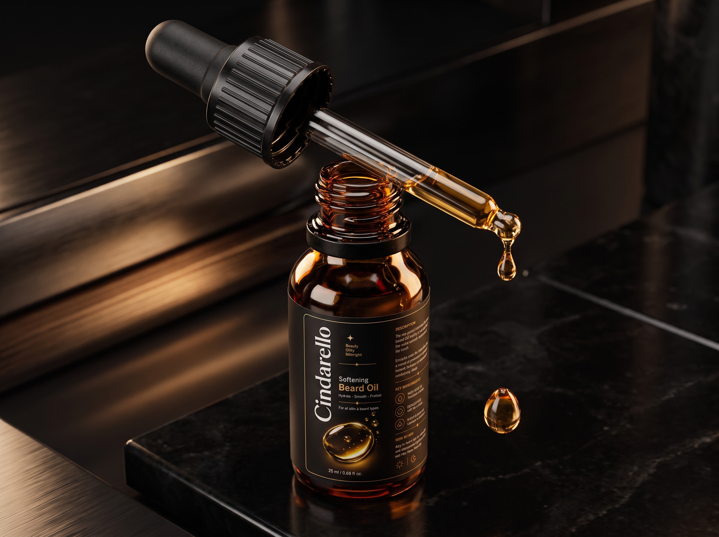 Cindarello Midnight Ritual™ Softening Beard Oil — 20 ml