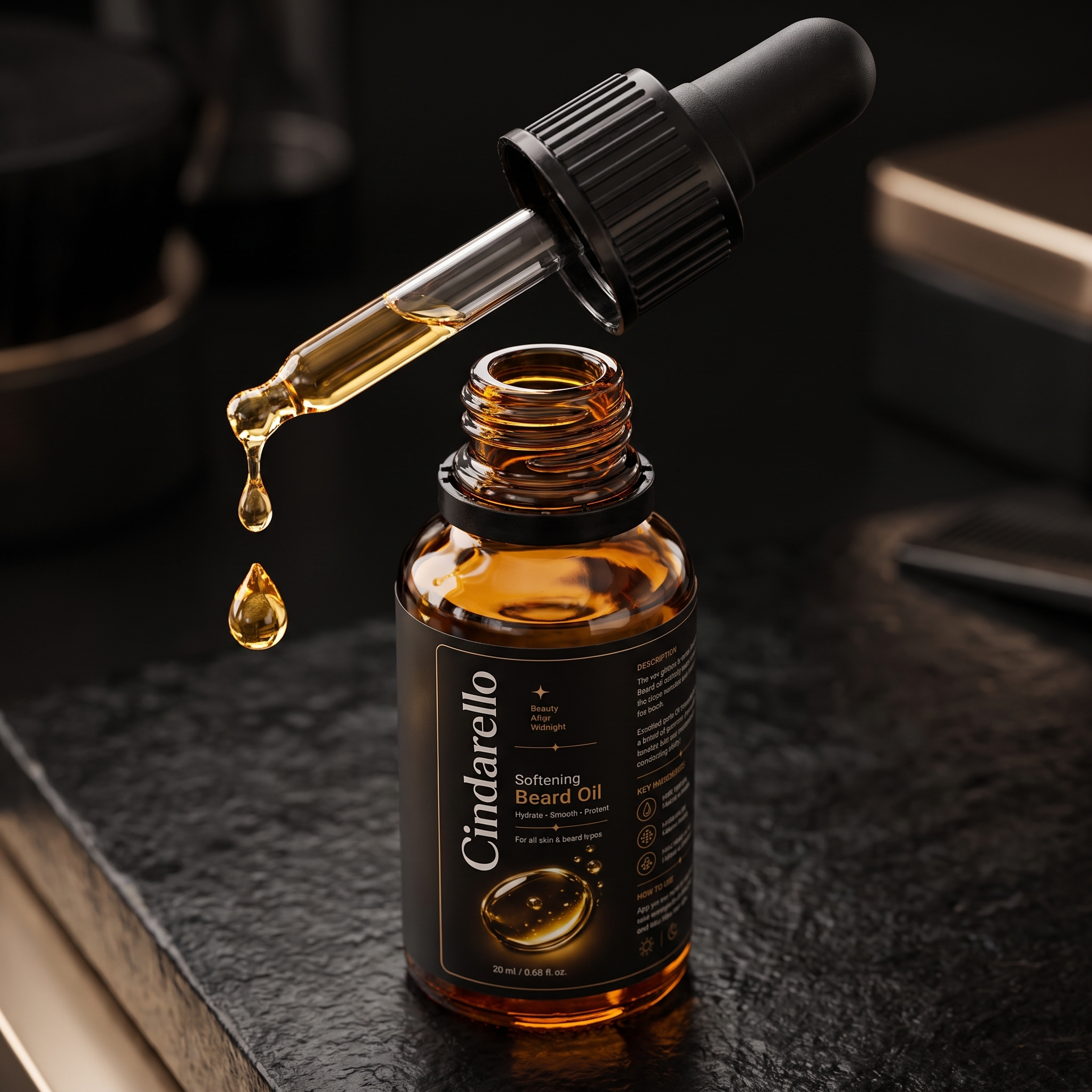 Cindarello Midnight Ritual™ Softening Beard Oil — 20 ml