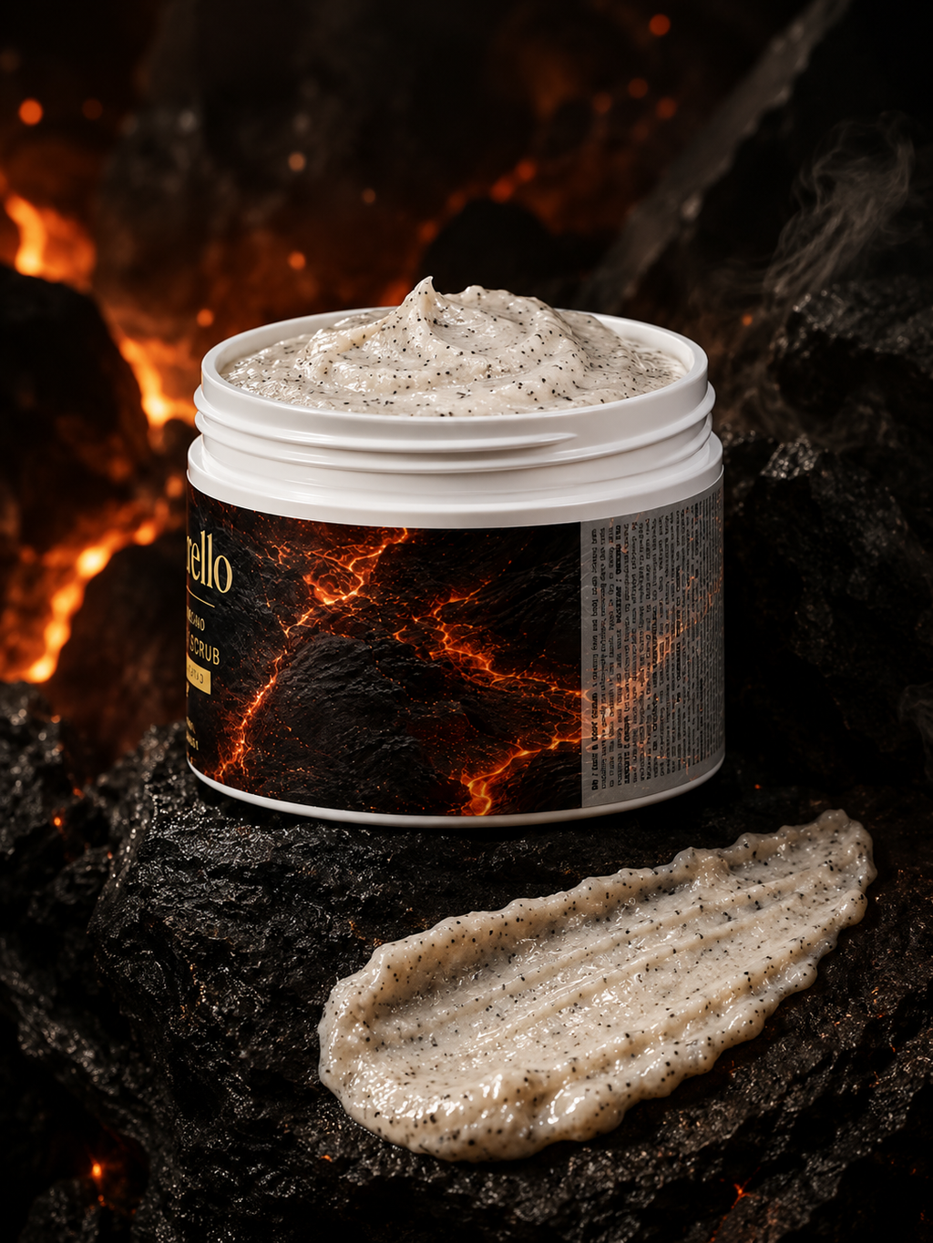 Cindarello Icelandic Volcano™ Face & Body Scrub – Volcanic Sand & Kaolin, 170 ml