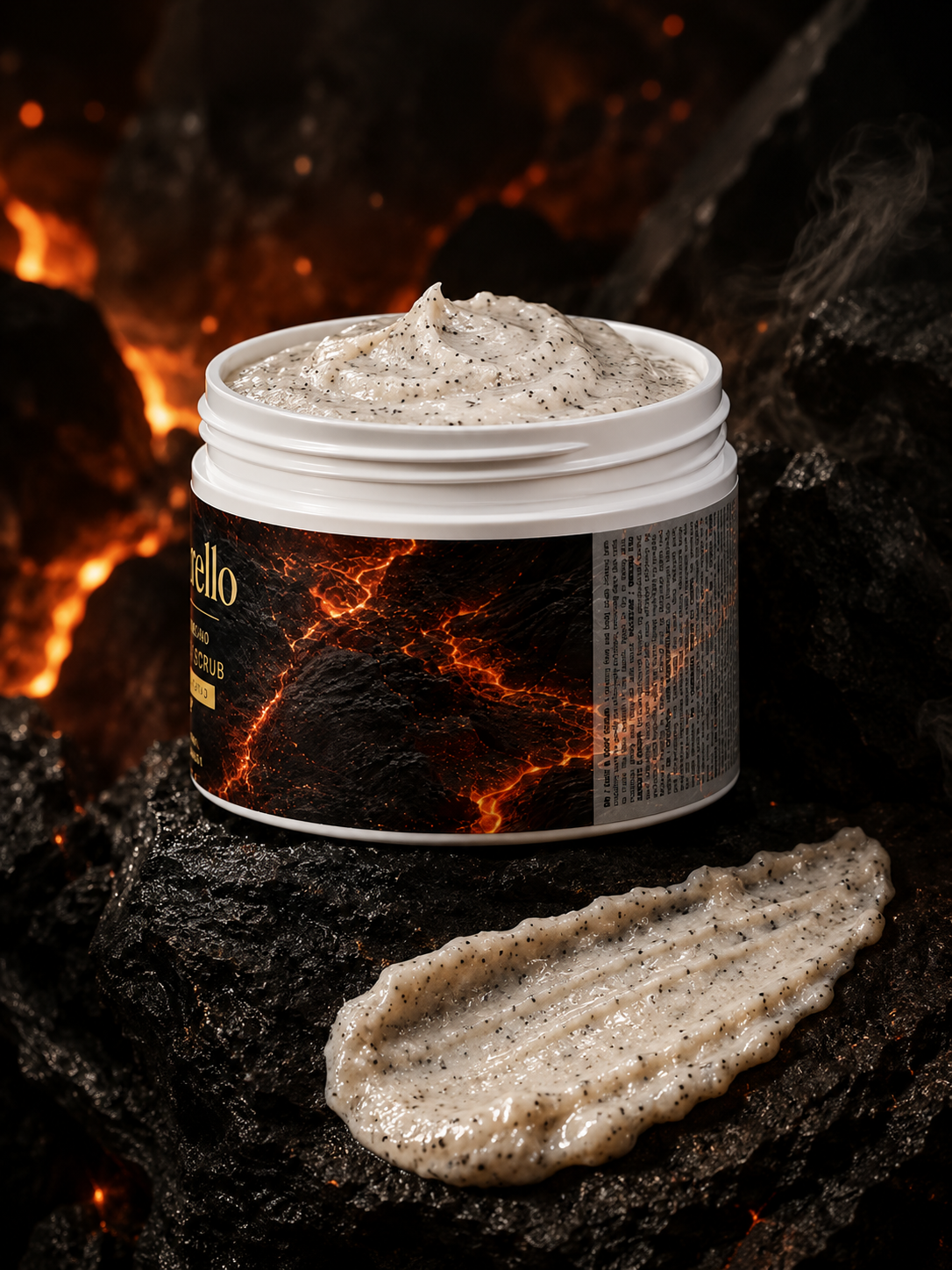 Cindarello Icelandic Volcano™ Face & Body Scrub – Volcanic Sand & Kaolin, 170 ml