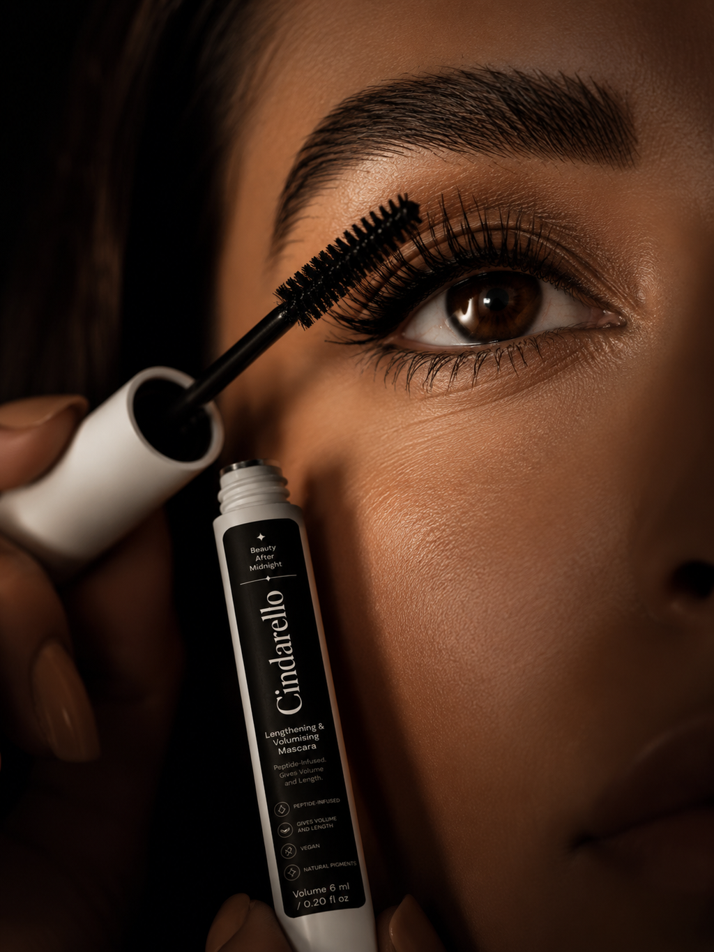 Cindarello Midnight Lash™ Lengthening & Volumising Mascara — Intense Black, 6 ml