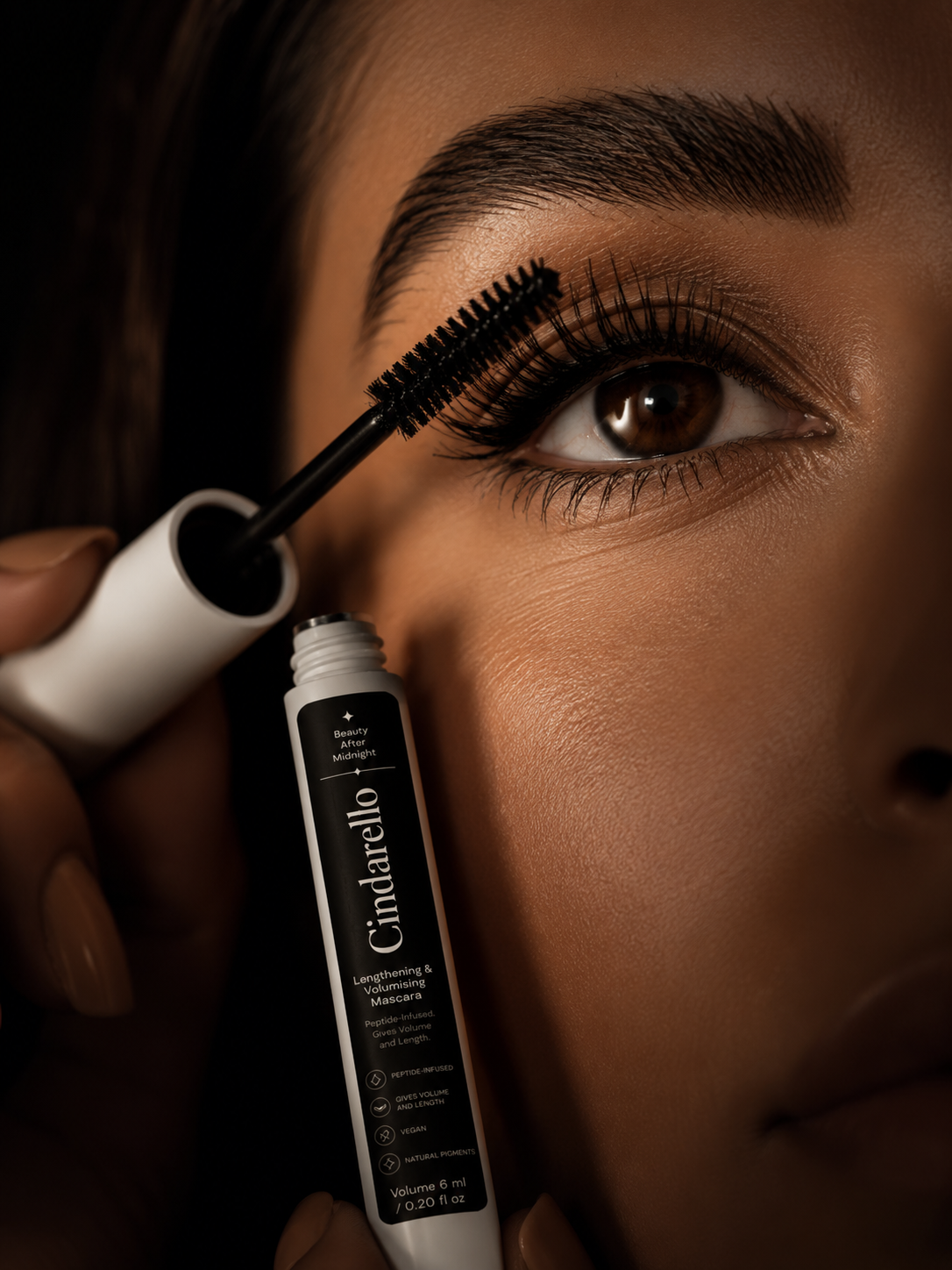Cindarello Midnight Lash™ Lengthening & Volumising Mascara — Intense Black, 6 ml