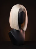 Cindarello Midnight Ice™ Platinum Blonde Straight Bob Wig – 13x4 Lace Front, Pre-Plucked Human Hair, 14”