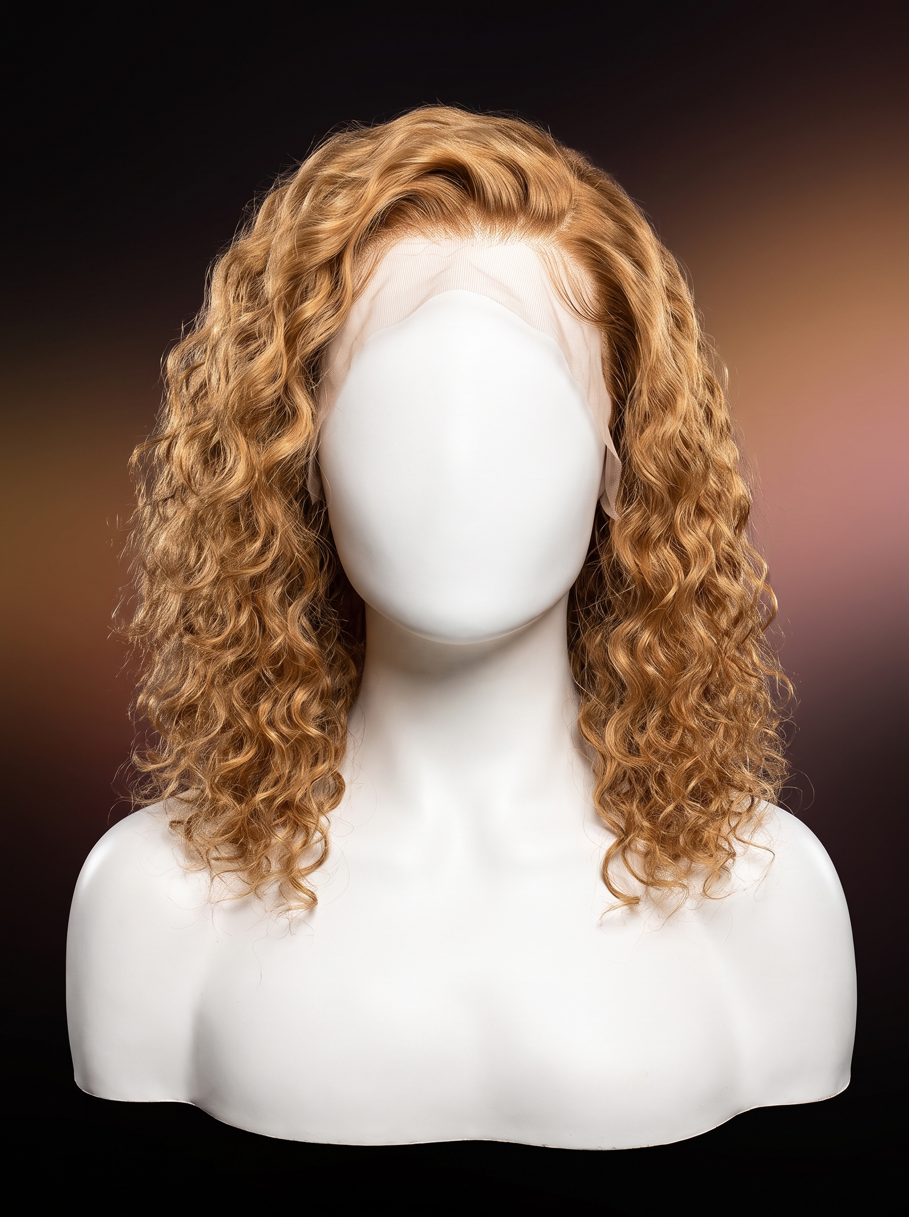 Cindarello Gilded Carriage™ Honey Blonde Deep Wave Bob Wig – 13x4 Lace Front, 14”, 150% Density Human Hair