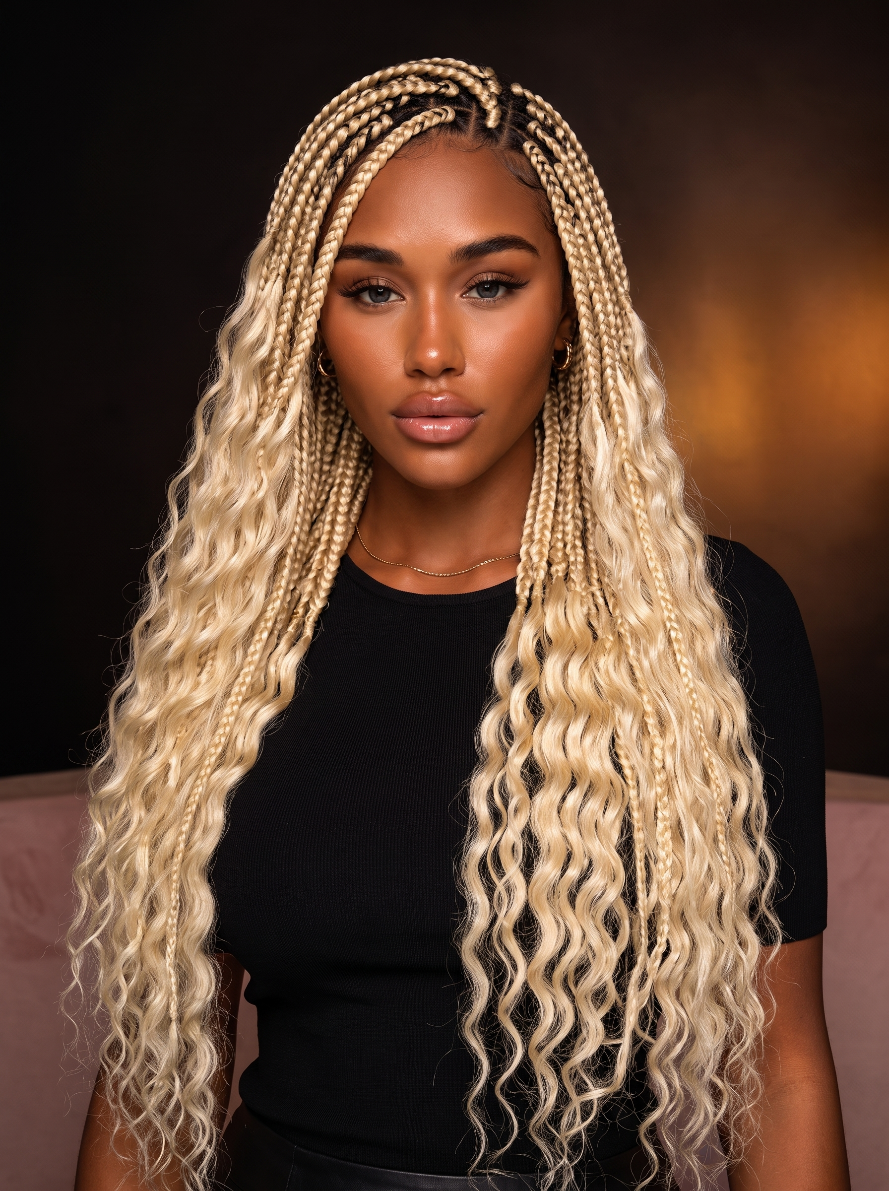 Cindarello Sunlit Spell™ 613 Blonde Deep Wave Braiding Hair – 2 Bundles, 100g, 18”, Wet & Wavy Virgin Human Hair