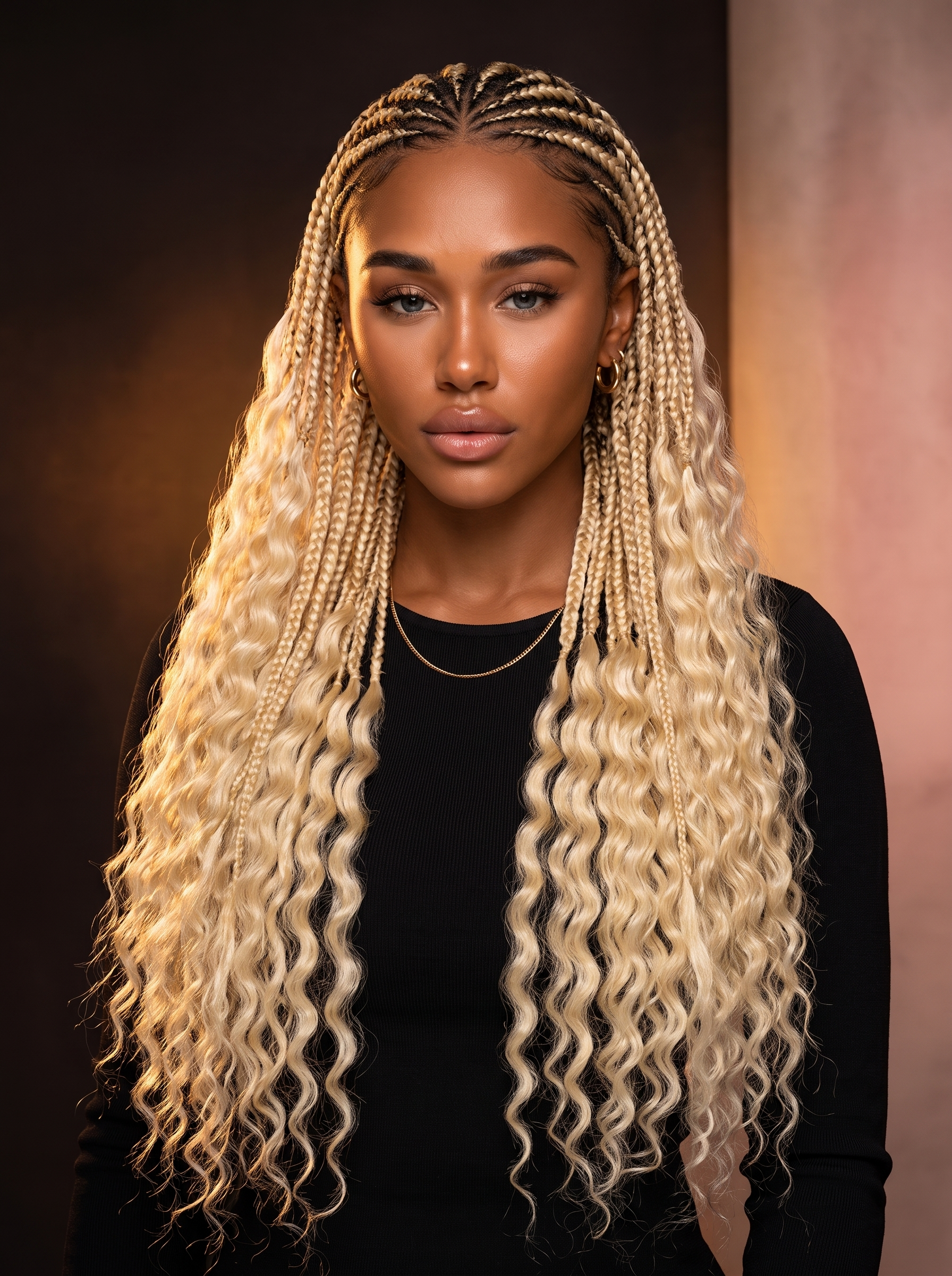 Cindarello Sunlit Spell™ 613 Blonde Deep Wave Braiding Hair – 2 Bundles, 100g, 18”, Wet & Wavy Virgin Human Hair