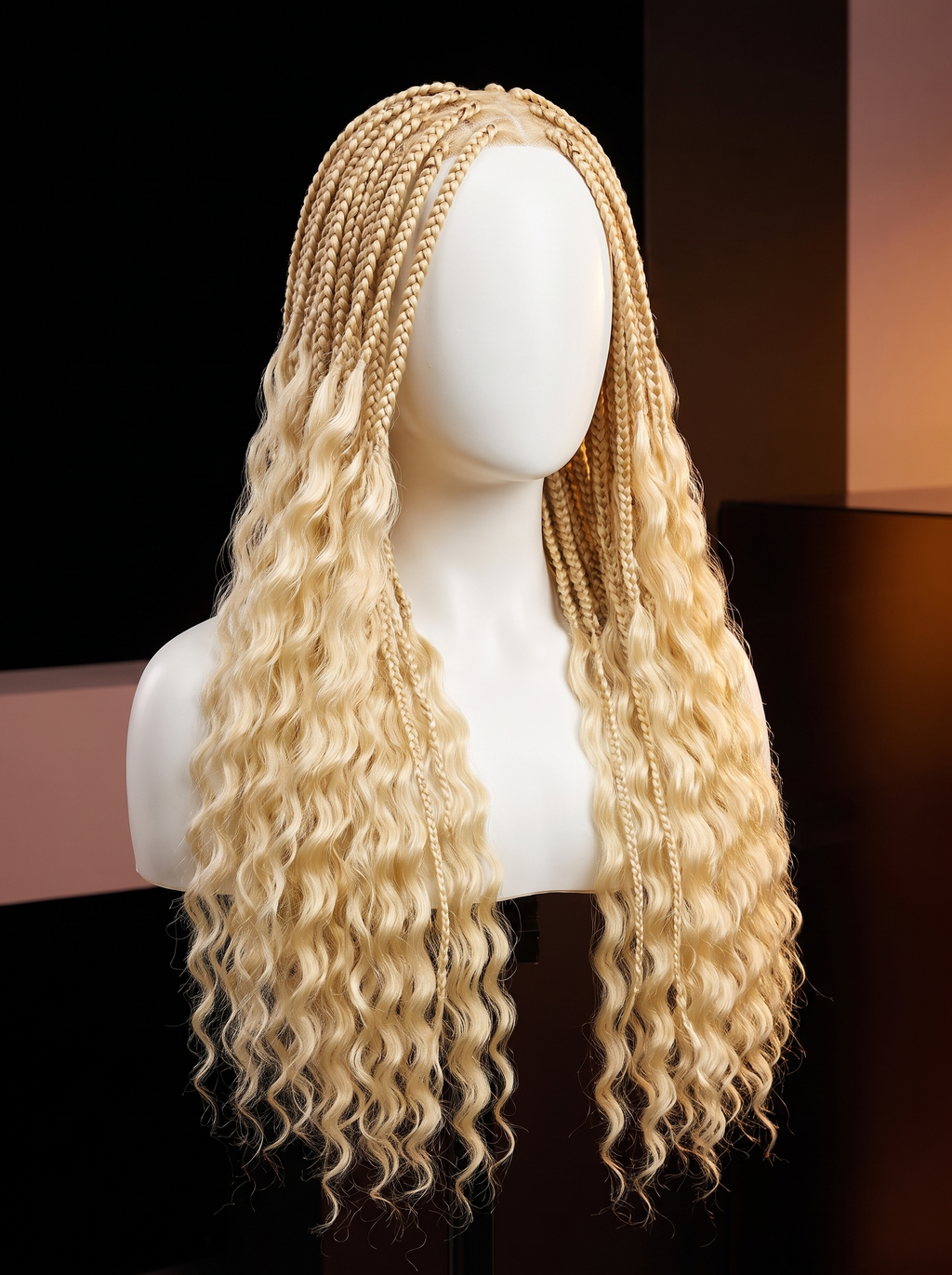 Cindarello Sunlit Spell™ 613 Blonde Deep Wave Braiding Hair – 2 Bundles, 100g, 18”, Wet & Wavy Virgin Human Hair
