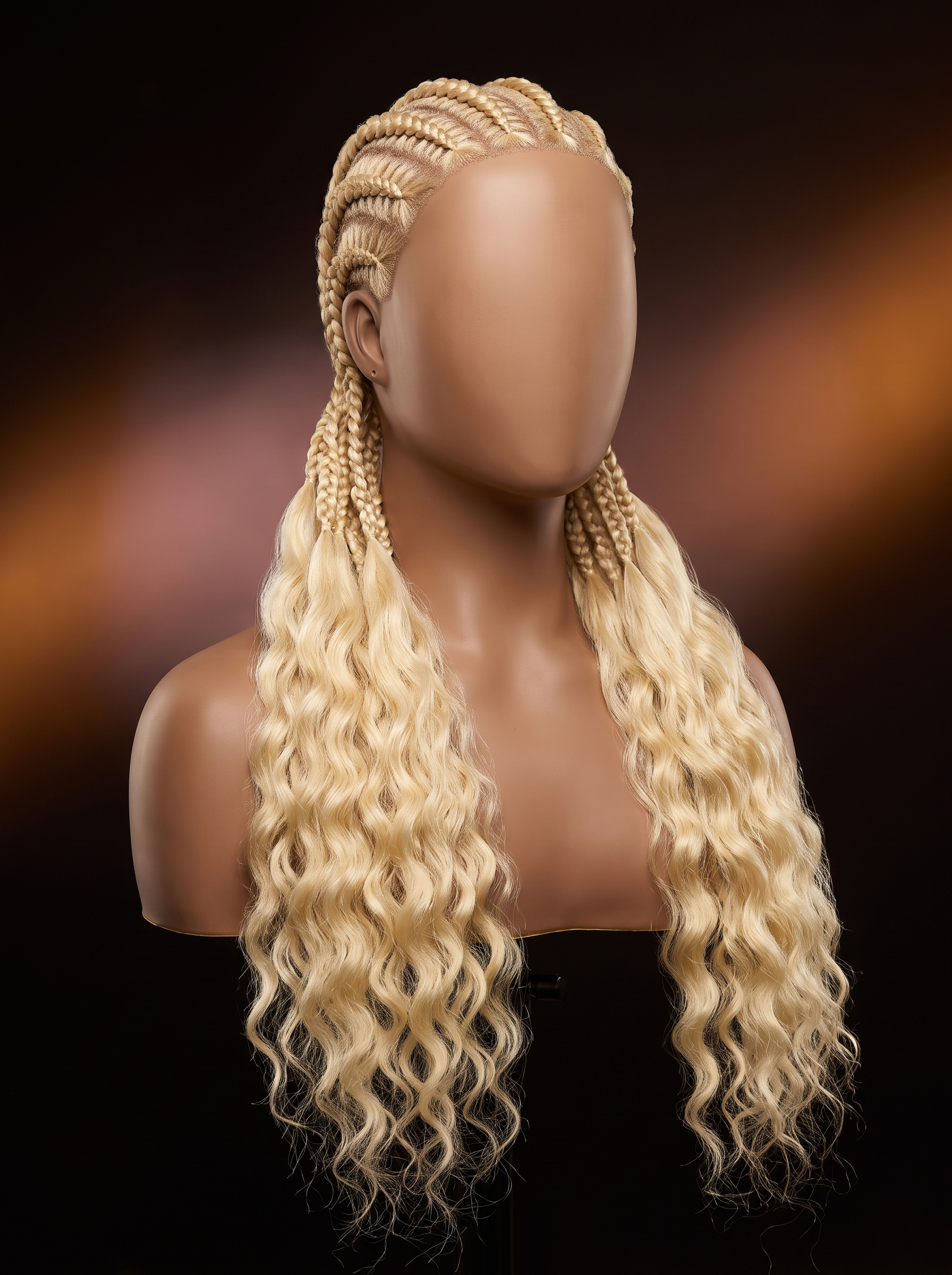 Cindarello Sunlit Spell™ 613 Blonde Deep Wave Braiding Hair – 2 Bundles, 100g, 18”, Wet & Wavy Virgin Human Hair
