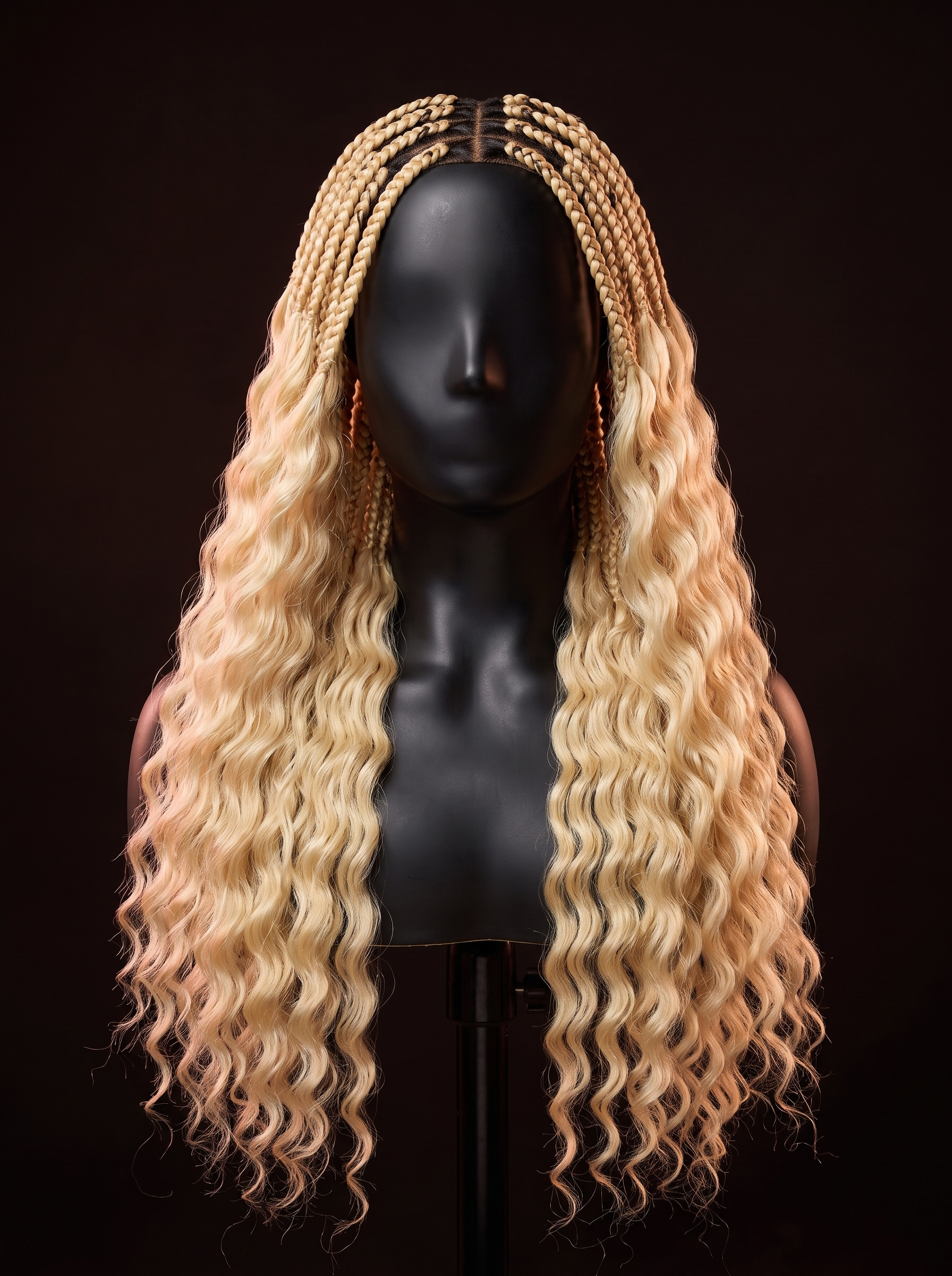 Cindarello Sunlit Spell™ 613 Blonde Deep Wave Braiding Hair – 2 Bundles, 100g, 18”, Wet & Wavy Virgin Human Hair