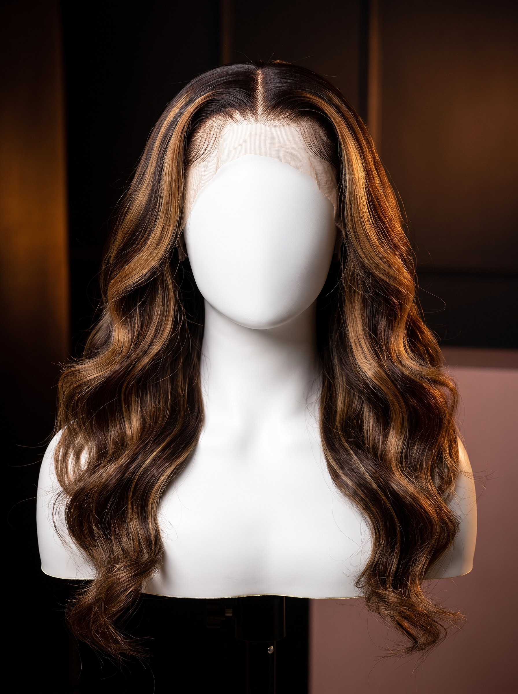 Cindarello Amber Waltz™ Highlight Honey Blonde Body Wave Wig – 13x4 HD Lace Front, 28”, 210% Density Human Hair