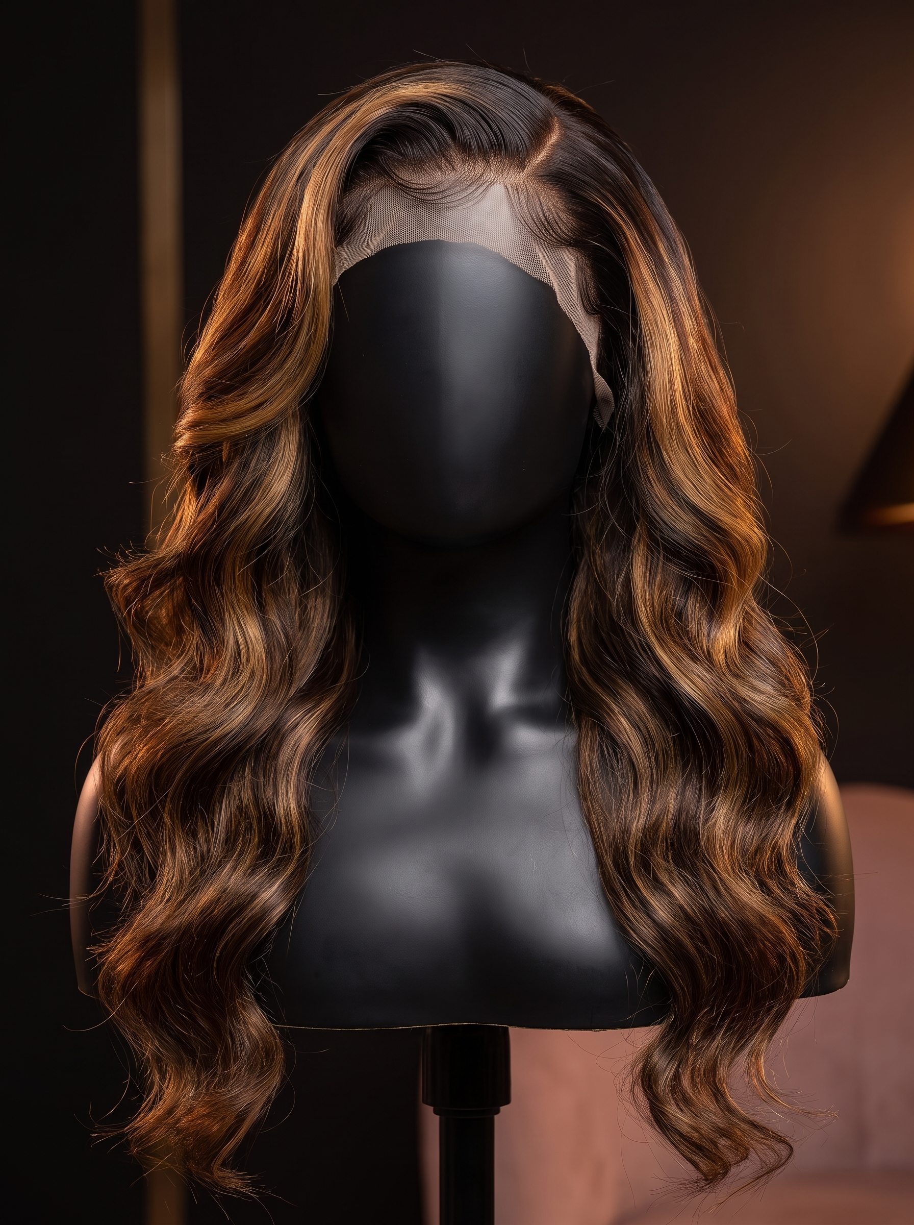 Cindarello Amber Waltz™ Highlight Honey Blonde Body Wave Wig – 13x4 HD Lace Front, 28”, 210% Density Human Hair