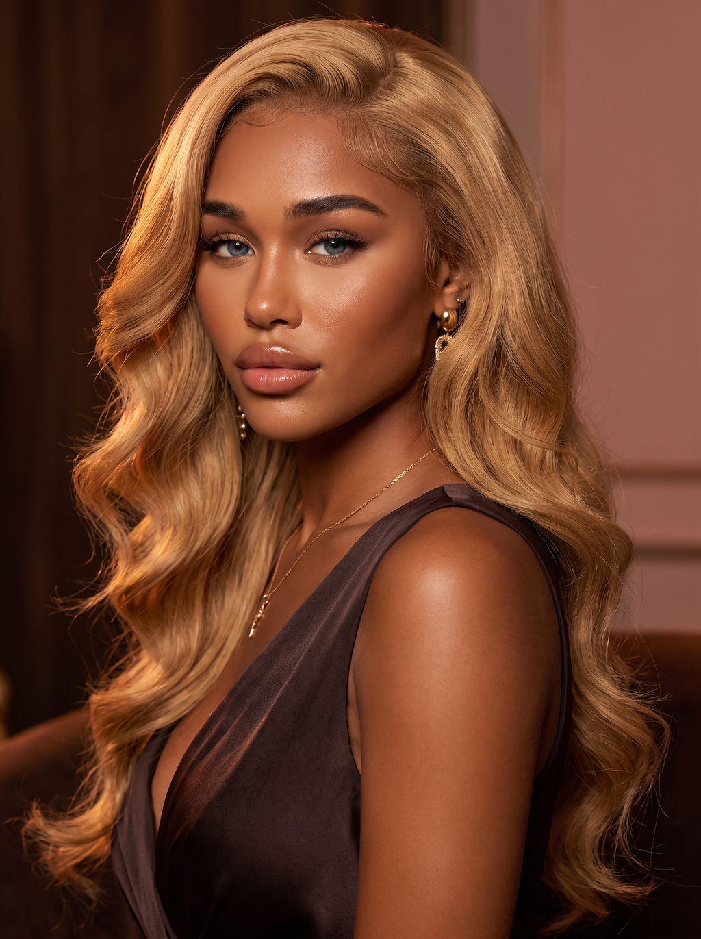 Cindarello Sun-Kissed Crown™ #27 Honey Blonde Body Wave Closure – 4x4 HD Lace, 12”, Virgin Human Hair