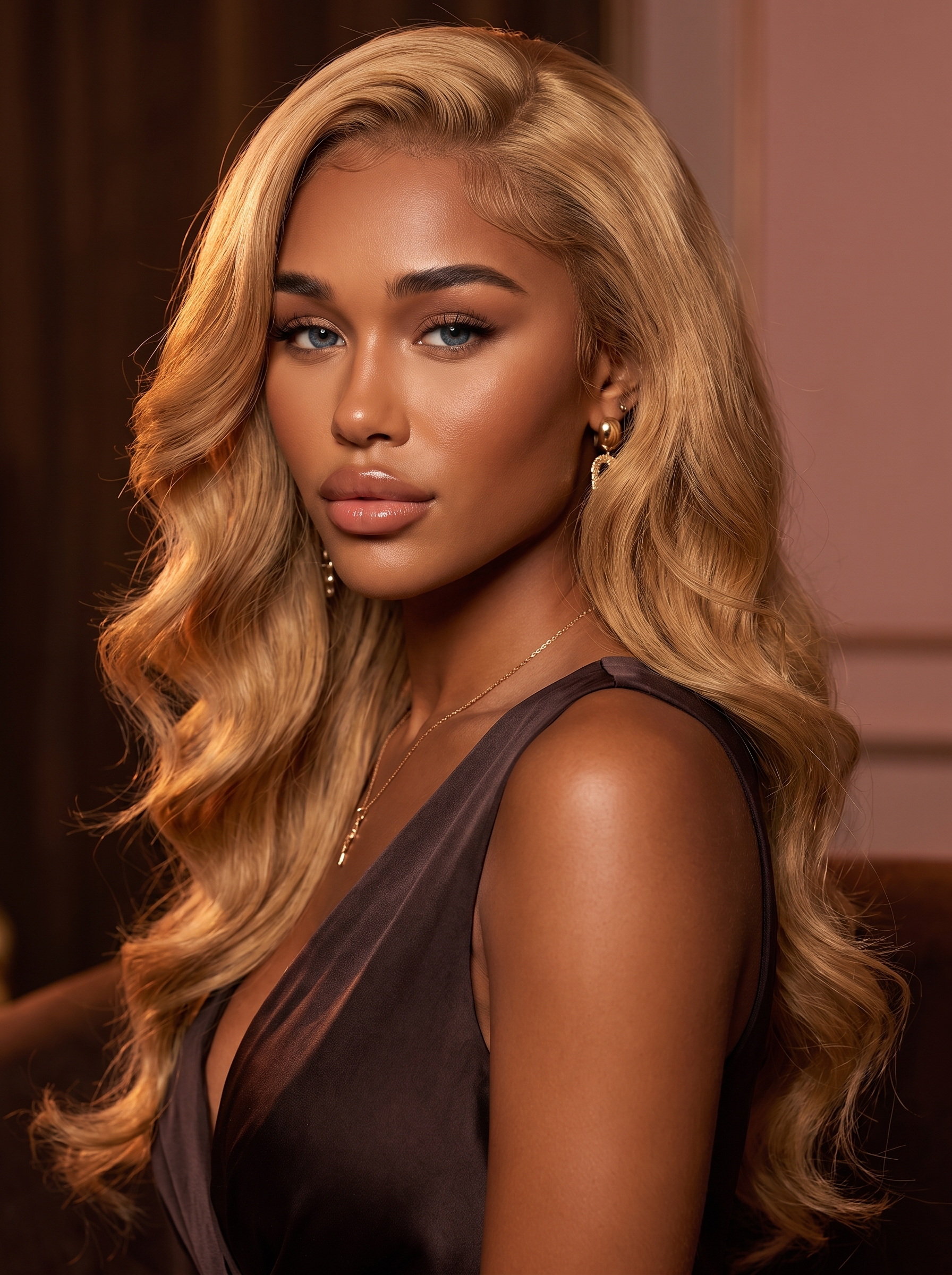 Cindarello Sun-Kissed Crown™ #27 Honey Blonde Body Wave Closure – 4x4 HD Lace, 12”, Virgin Human Hair