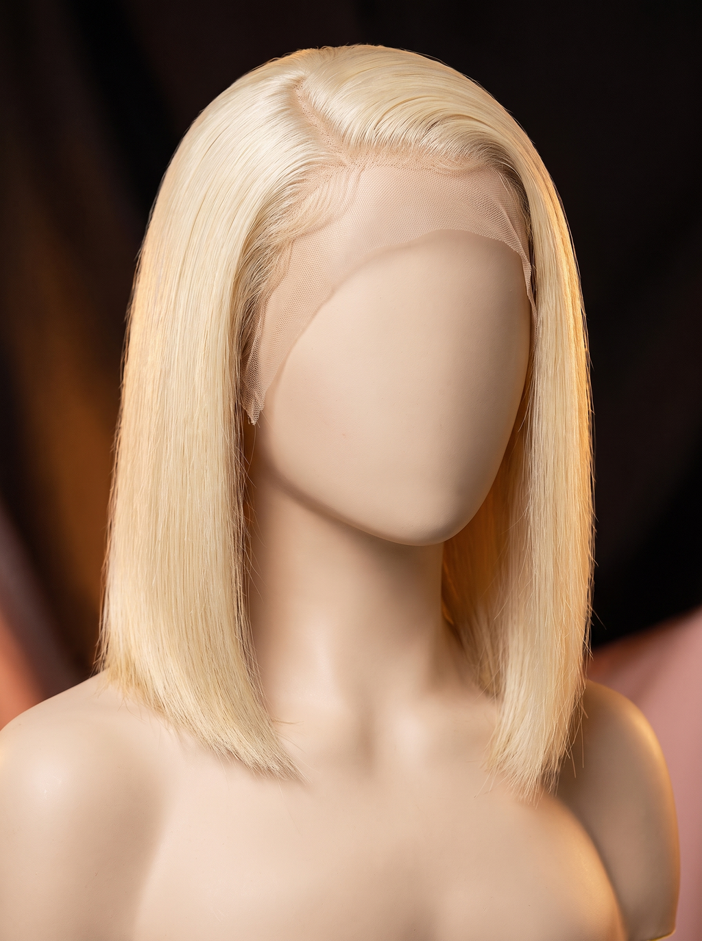 Cindarello Glasslight Bob™ 613 Blonde Straight Bob Wig – 13x4 HD Lace Front, 10”, 200% Density Human Hair