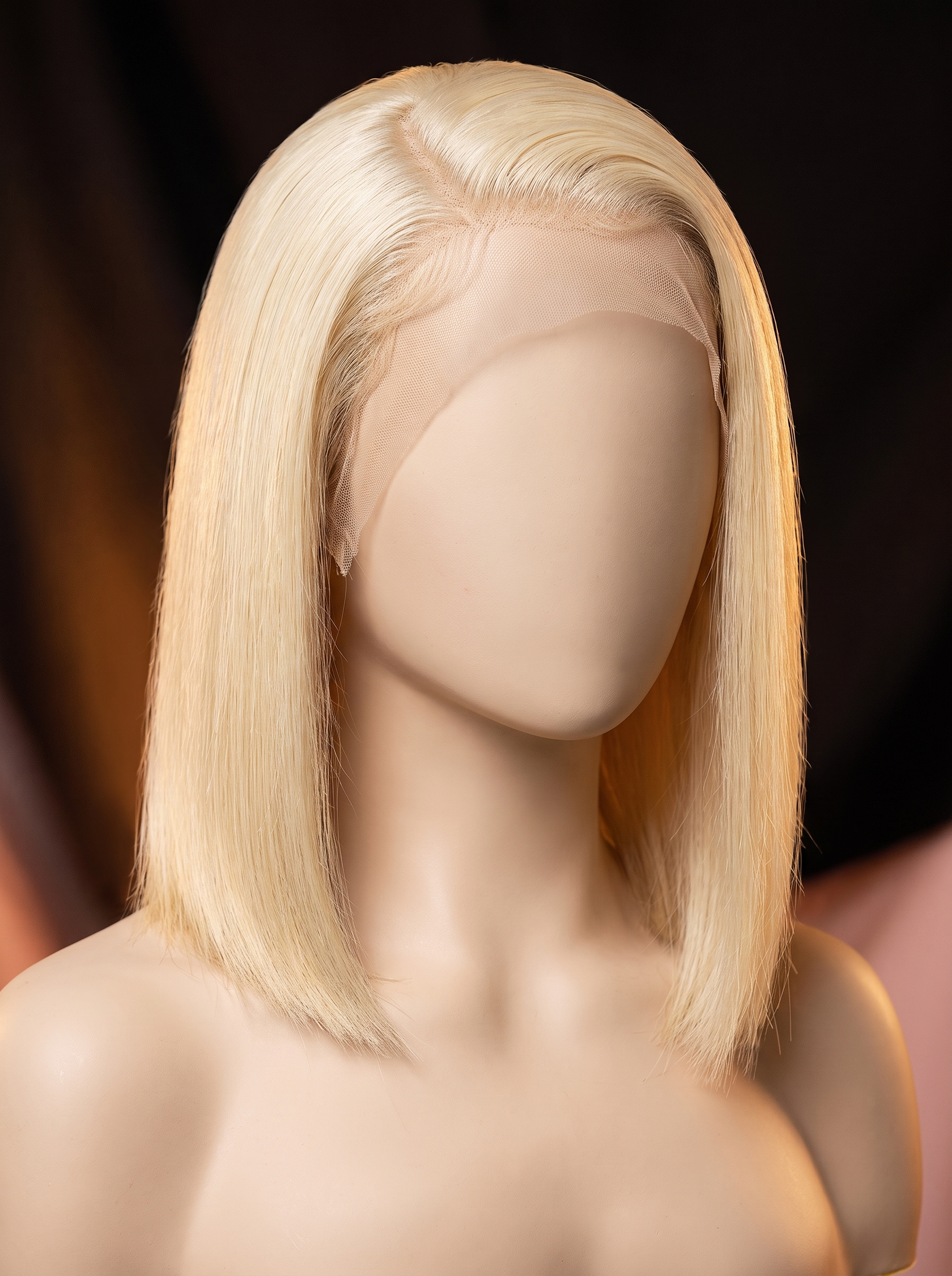 Cindarello Glasslight Bob™ 613 Blonde Straight Bob Wig – 13x4 HD Lace Front, 10”, 200% Density Human Hair