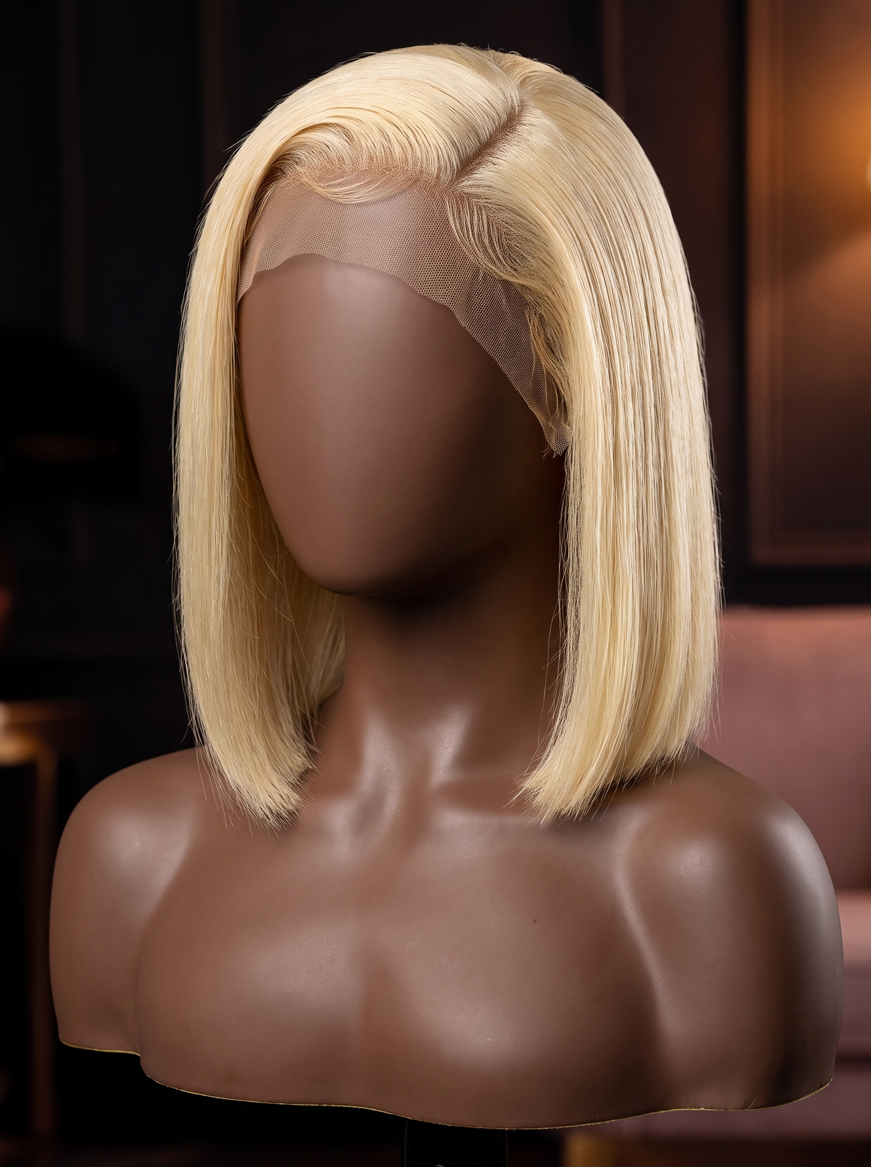 Cindarello Glasslight Bob™ 613 Blonde Straight Bob Wig – 13x4 HD Lace Front, 10”, 200% Density Human Hair
