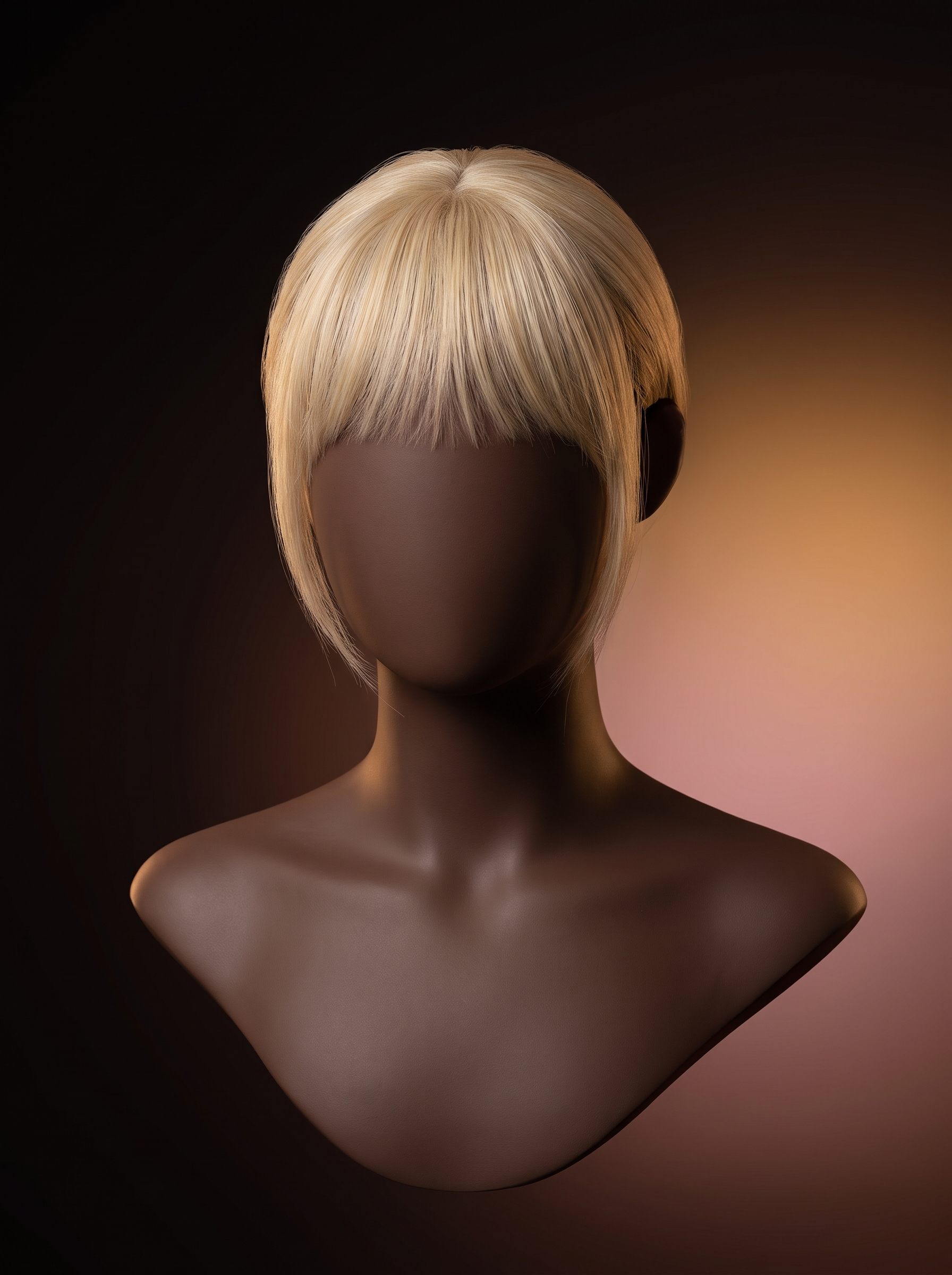 Cindarello Hidden Crown™ Ash & Bleach Blonde Human Hair Topper with Bangs – 6”, 10×12 cm Silk Base, 130% Density