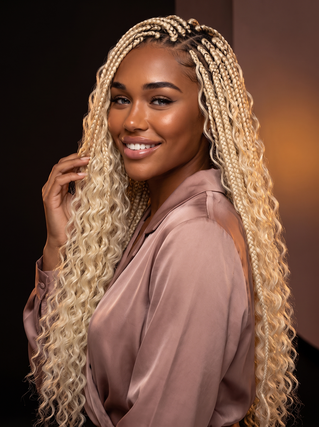 Cindarello Golden Braidspell™ 613 Blonde Deep Wave Human Braiding Hair – 22”, 100g Brazilian Virgin Hair
