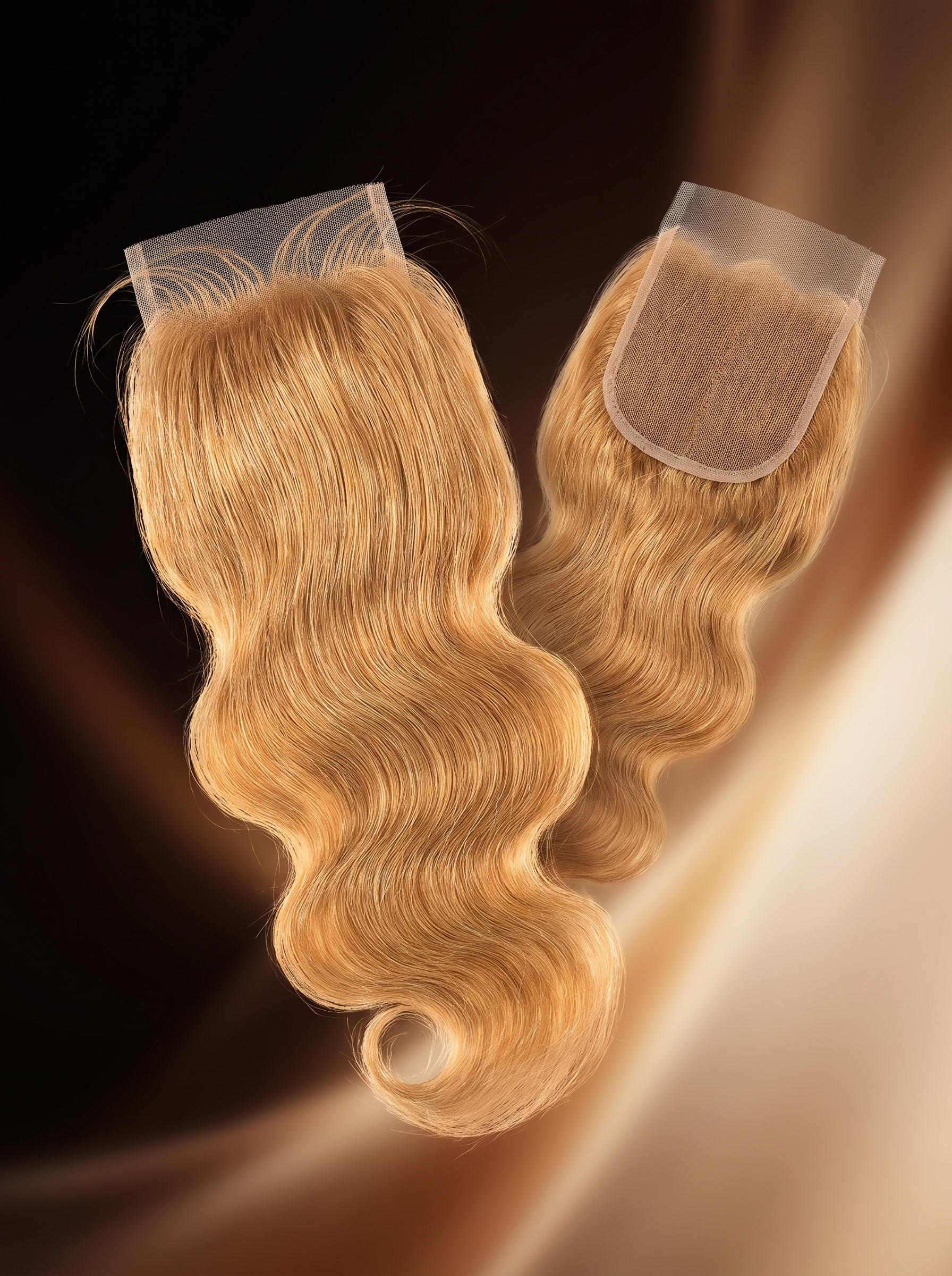 Cindarello Sun-Kissed Crown™ #27 Honey Blonde Body Wave Closure – 4x4 HD Lace, 12”, Virgin Human Hair