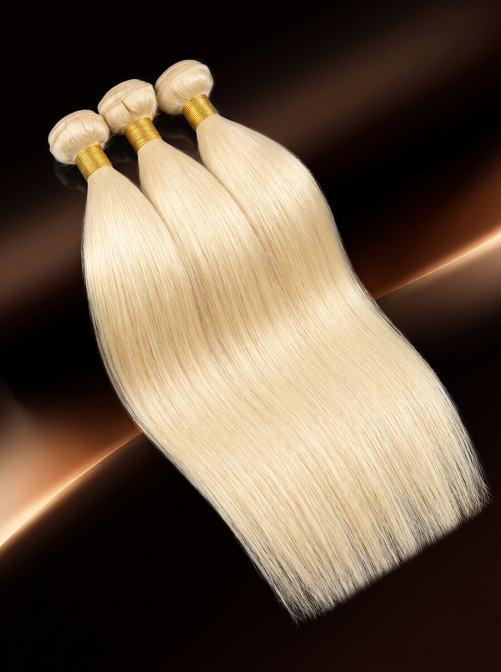 Cindarello Moonlit Silk™ 613 Blonde Straight Human Hair Bundles – 14”, 16” & 18”, 3 Bundles, 300g