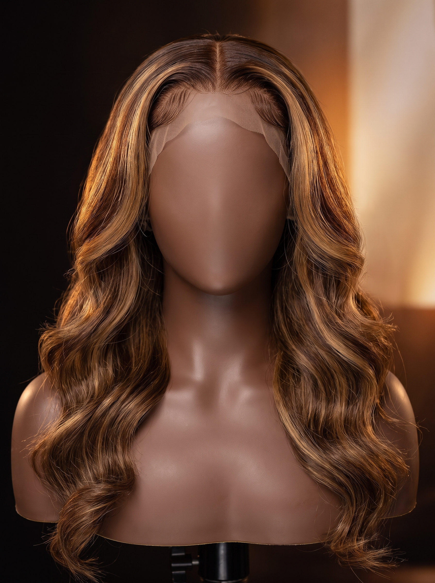 Cindarello Honey Veil™ Highlight Body Wave Wig – 13x6 HD Lace Front, 26”, 180% Density Human Hair