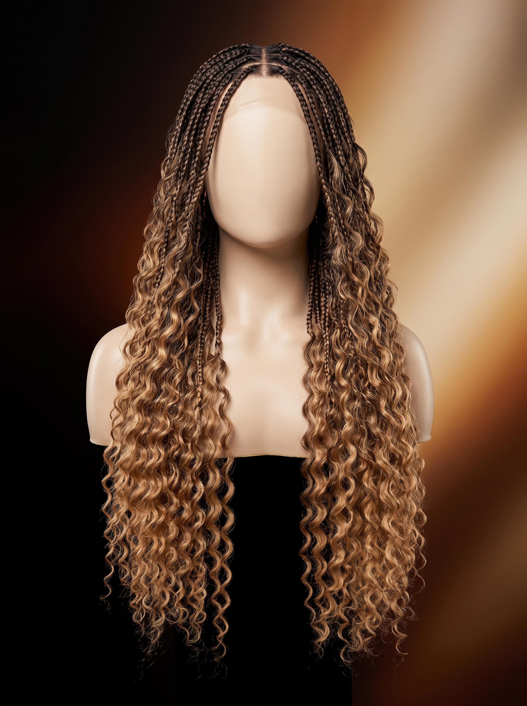 Cindarello Honey Mocha Braid™ 4/27 Ombre Deep Wave Human Braiding Hair – 22”, 2 Bundles, 100g