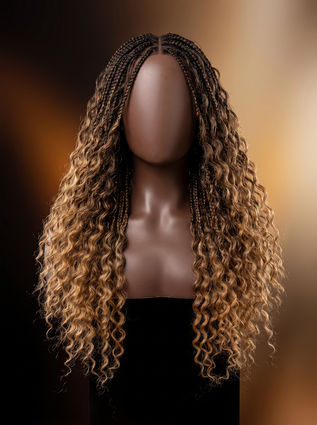 Cindarello Honey Mocha Braid™ 4/27 Ombre Deep Wave Human Braiding Hair – 22”, 2 Bundles, 100g