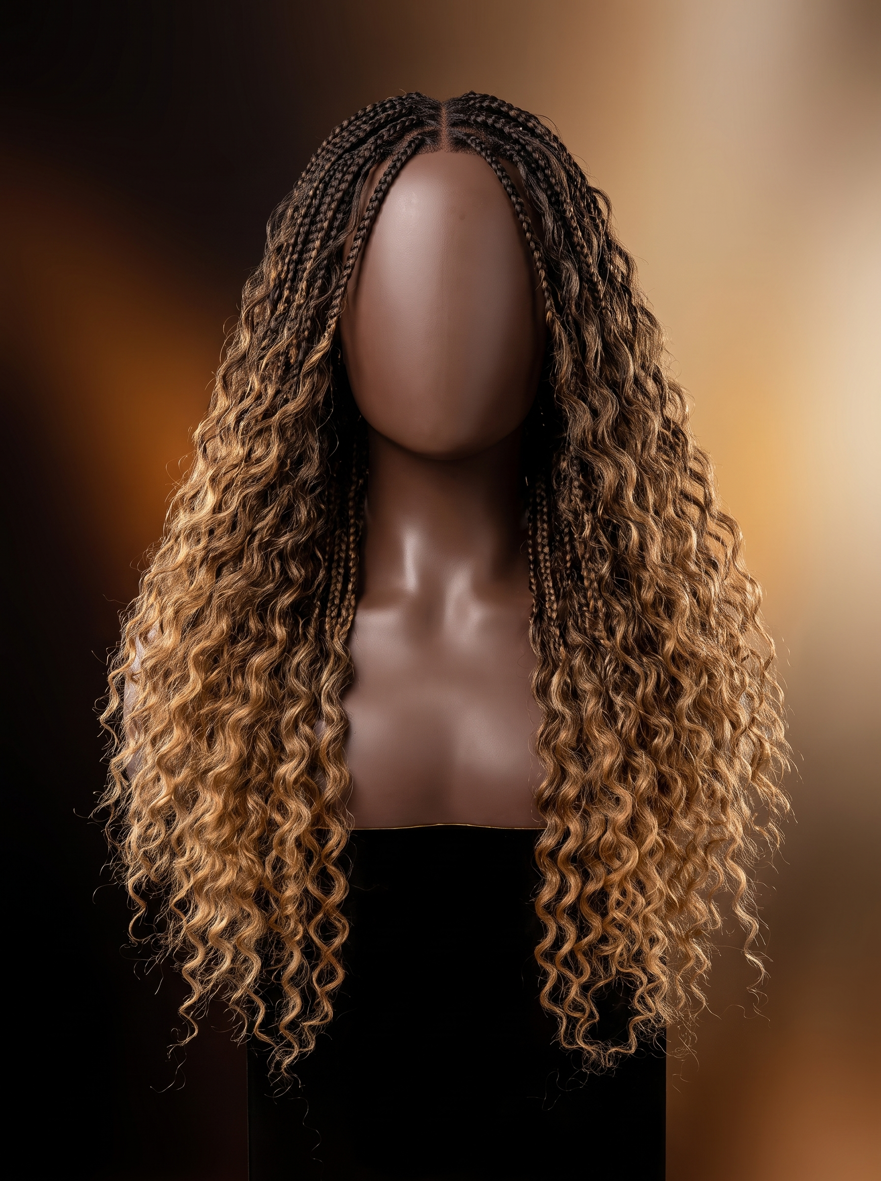 Cindarello Honey Mocha Braid™ 4/27 Ombre Deep Wave Human Braiding Hair – 22”, 2 Bundles, 100g