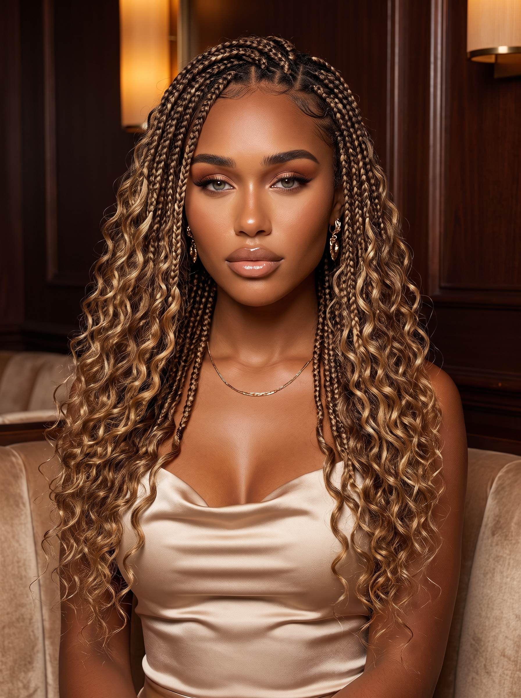 Cindarello Bronze Cascade Braid™ #4/27 Deep Wave Human Braiding Hair – 20”, 100g Vietnam Virgin Bulk Hair