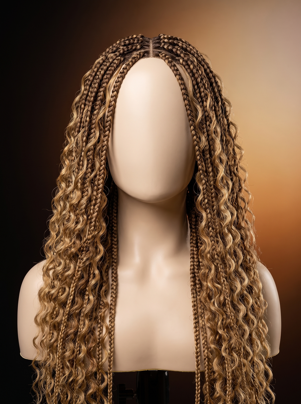 Cindarello Bronze Cascade Braid™ #4/27 Deep Wave Human Braiding Hair – 20”, 100g Vietnam Virgin Bulk Hair