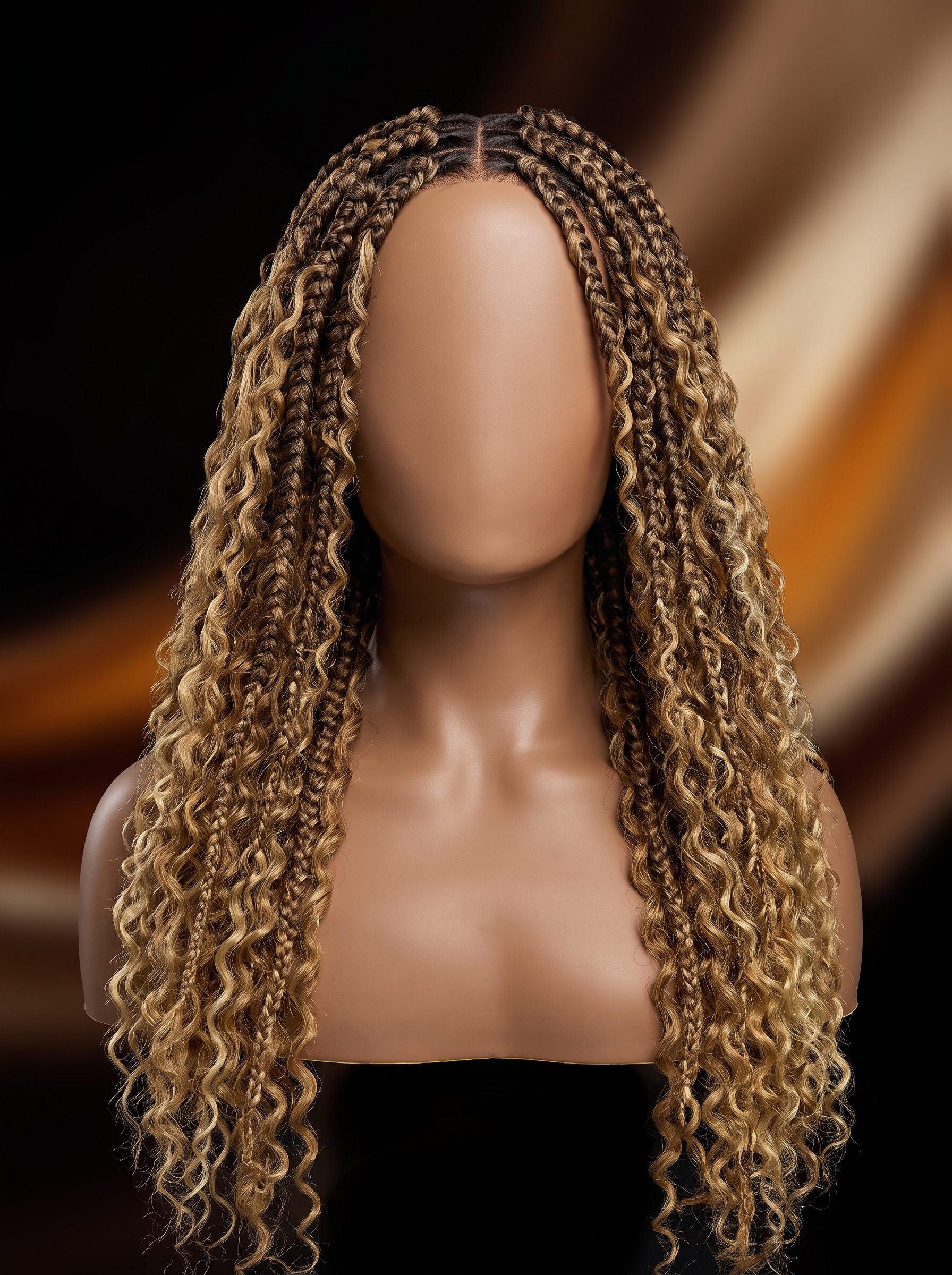 Cindarello Bronze Cascade Braid™ #4/27 Deep Wave Human Braiding Hair – 20”, 100g Vietnam Virgin Bulk Hair