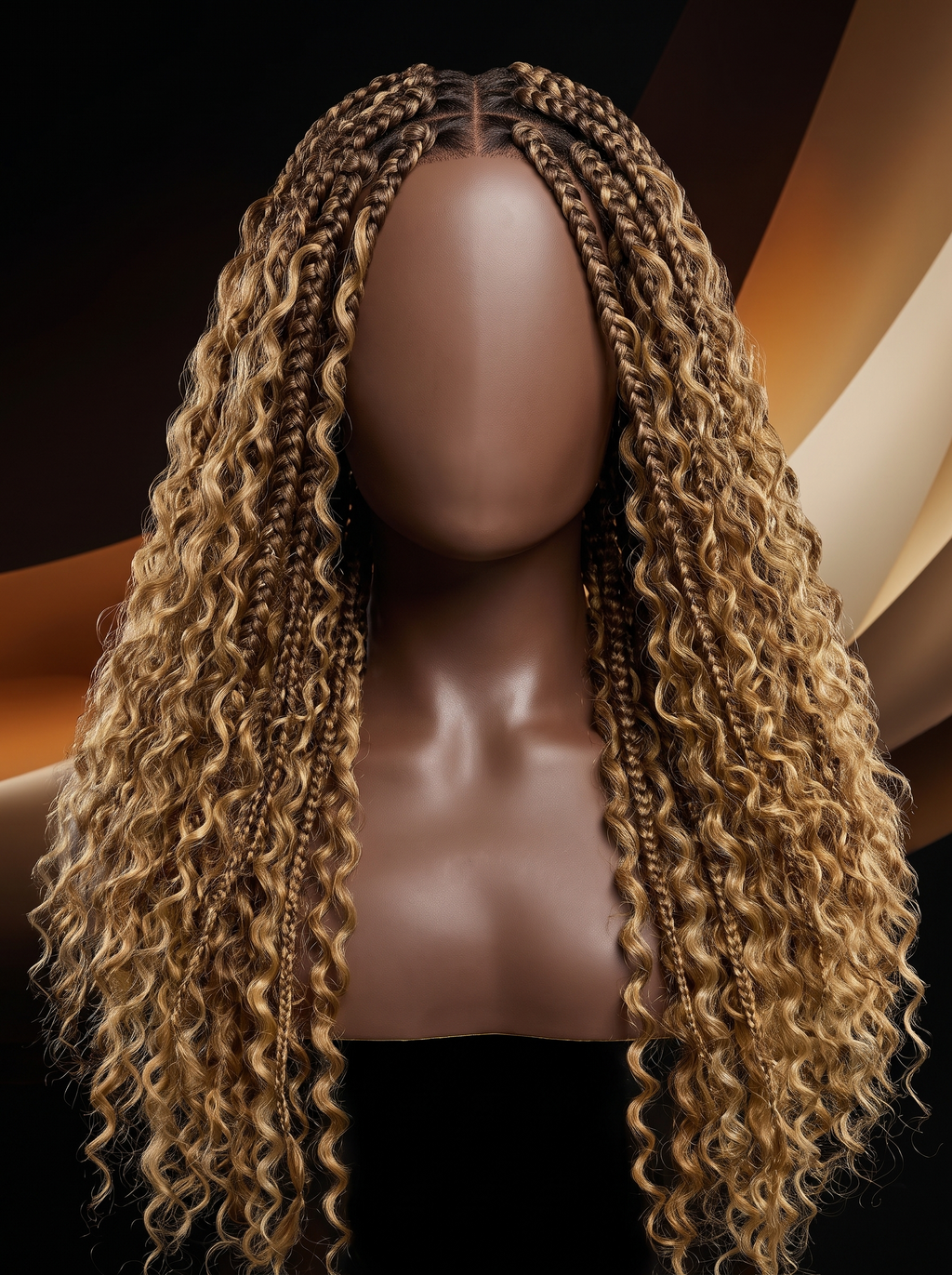 Cindarello Bronze Cascade Braid™ #4/27 Deep Wave Human Braiding Hair – 20”, 100g Vietnam Virgin Bulk Hair