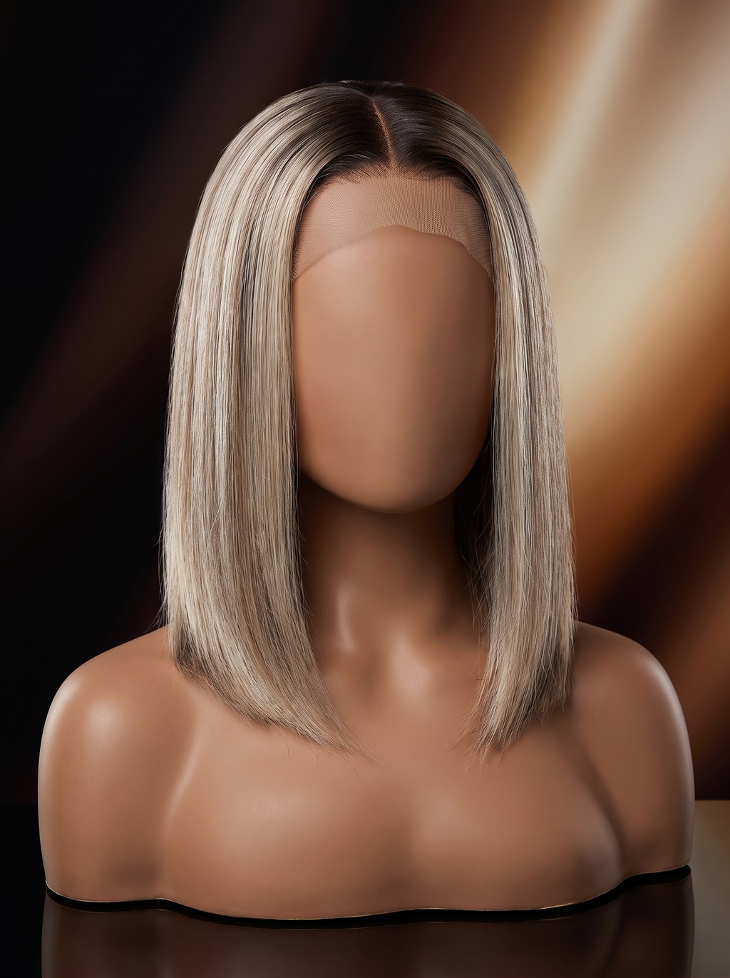 Cindarello Silver Veil™ Balayage Ash Blonde Bob Wig – 13x4 HD Lace Front, 12”, 180% Density Human Hair