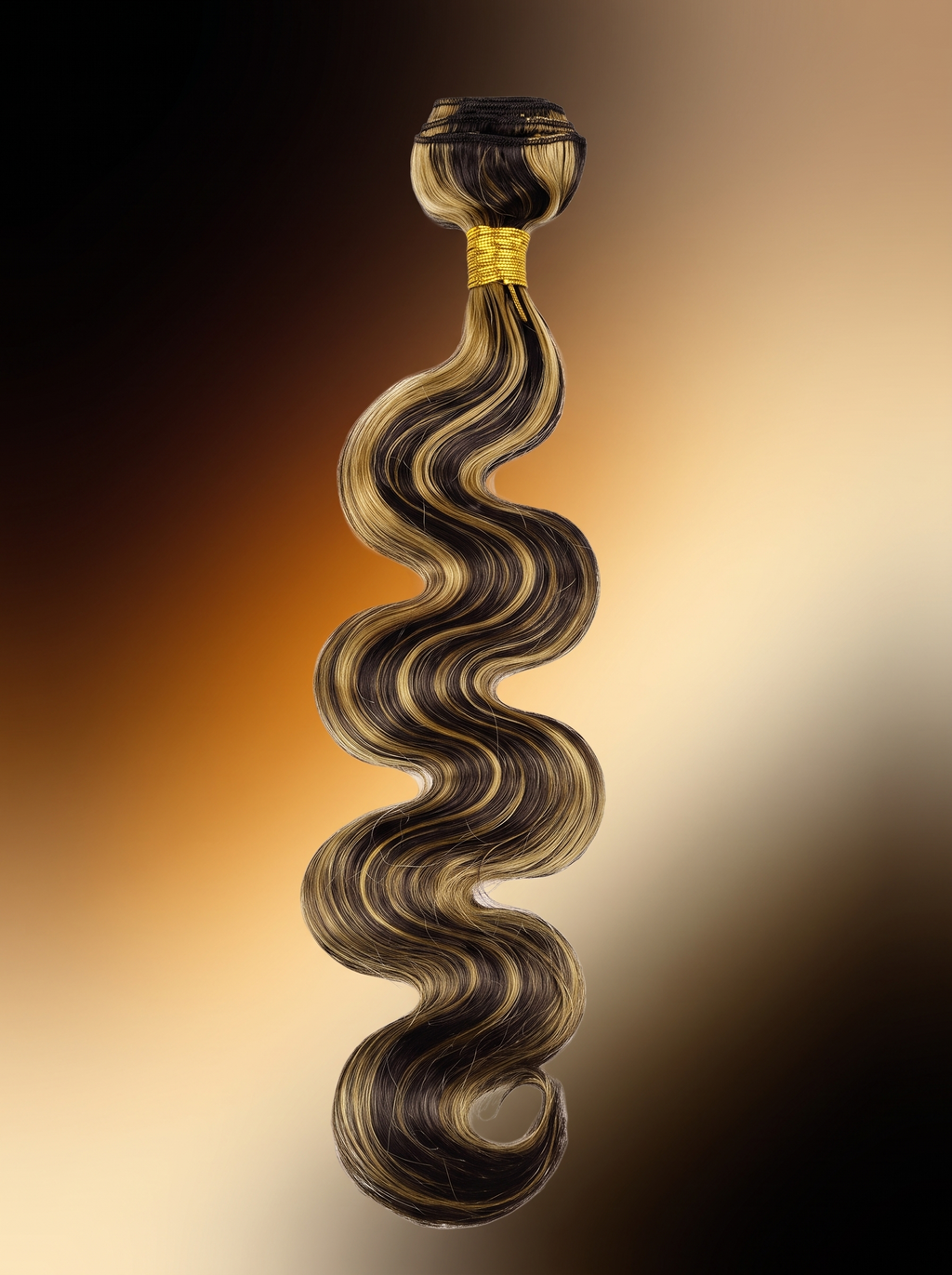 Cindarello Honey Noir Wave™ P1B/27 Highlight Body Wave Human Hair Bundle – 26”, 95–100g
