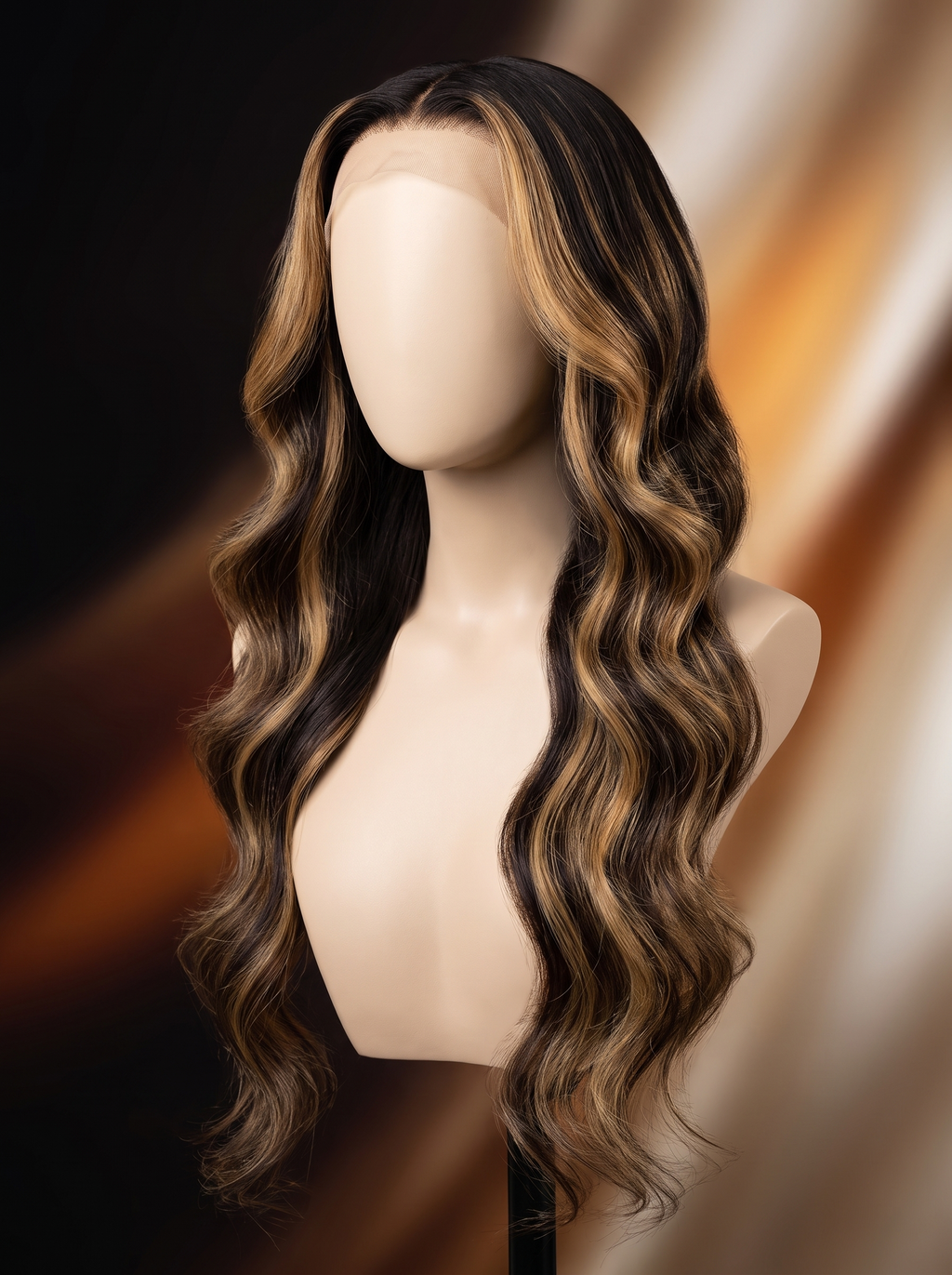 Cindarello Honey Noir Wave™ P1B/27 Highlight Body Wave Human Hair Bundle – 26”, 95–100g