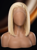 Cindarello Midnight Pearl™ 613 Blonde Glueless Bob Wig – 13x4 HD Lace Front, 12”, 180% Density Human Hair