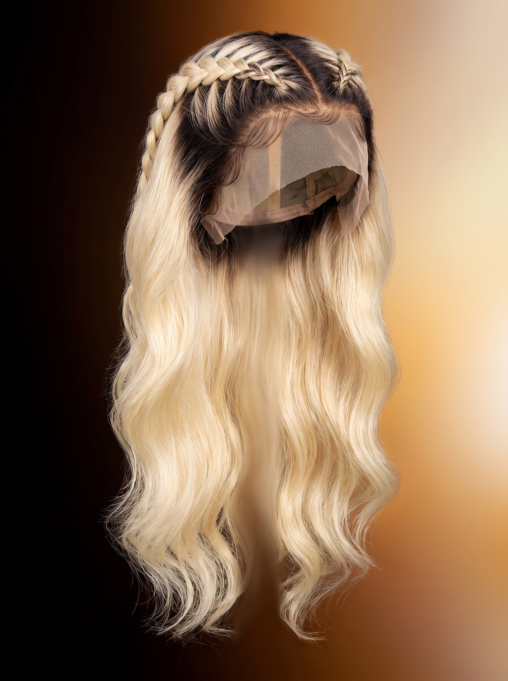 Cindarello Moonveil™ 1B/613 Ombre Blonde Lace Front Wig – 13x4 HD Glueless Human Hair Wig, 28”, Pre-Plucked