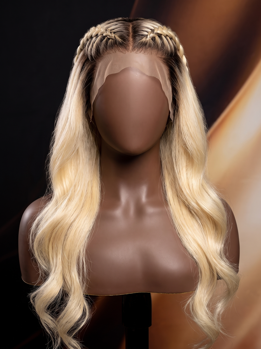 Cindarello Moonveil™ 1B/613 Ombre Blonde Lace Front Wig – 13x4 HD Glueless Human Hair Wig, 28”, Pre-Plucked