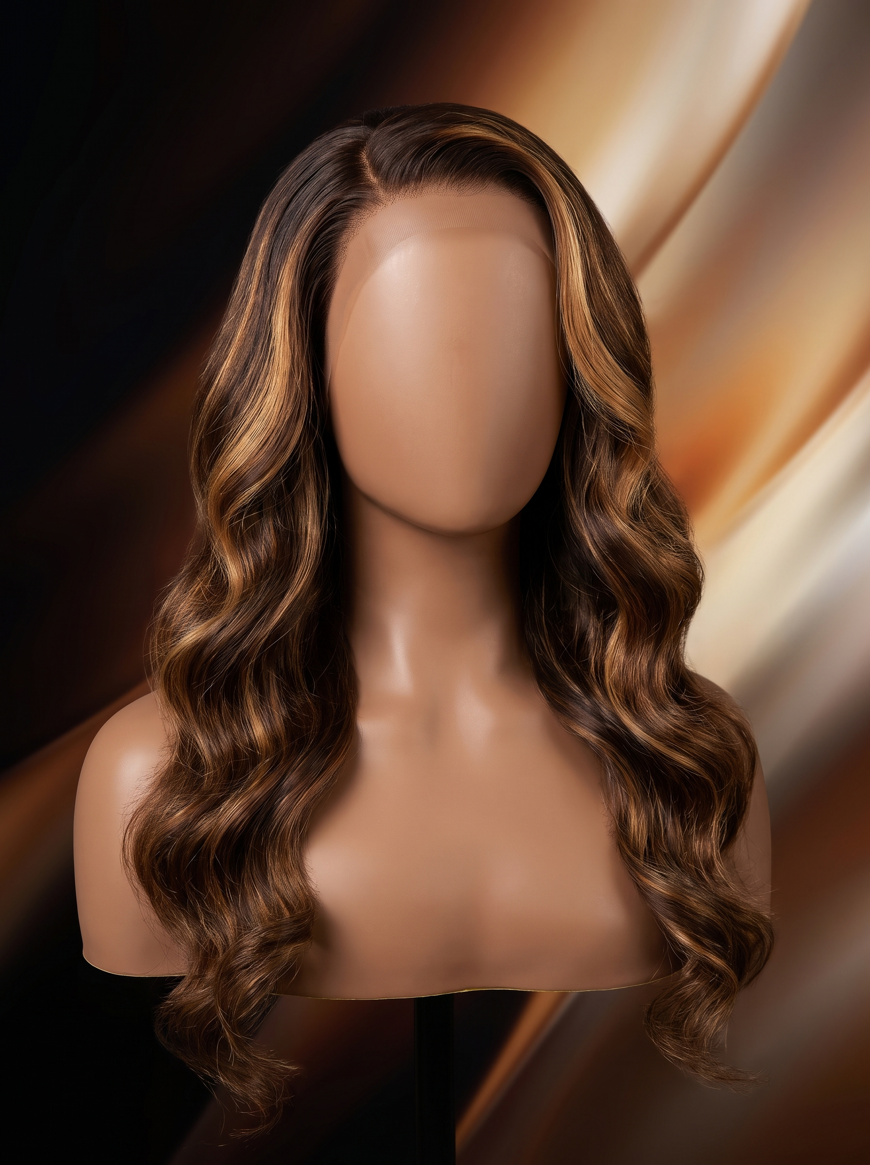 Cindarello Bronze Ribbon™ FB30 Highlight Body Wave Bundles – 4 x 30”, Brazilian Remy Human Hair