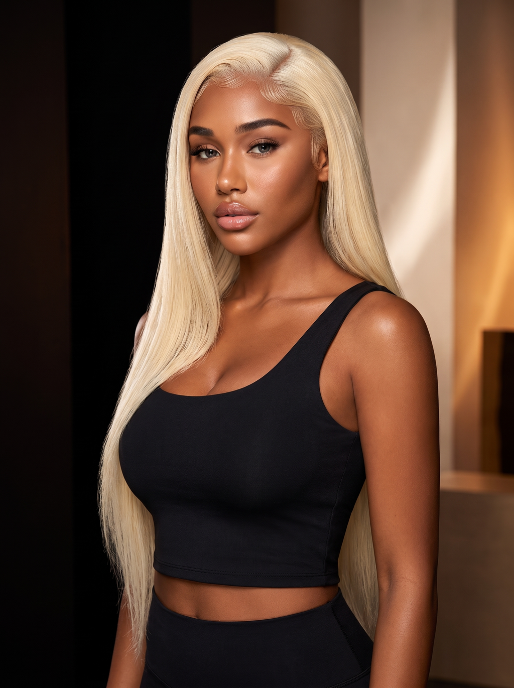 Cindarello Moonlit Length™ 613 Blonde Straight Wig – 13x6 HD Lace Front, 24”, 180% Density Human Hair
