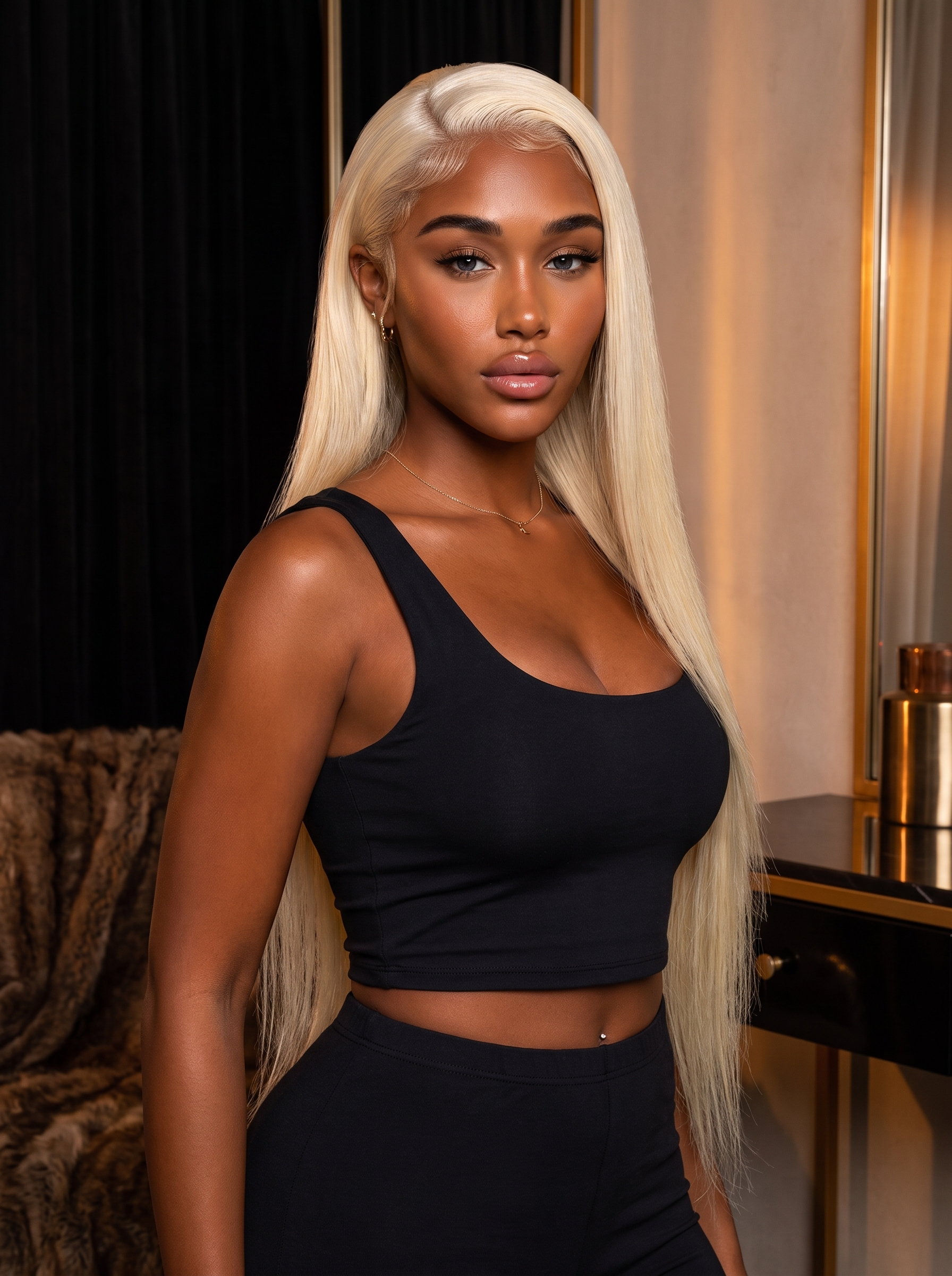 Cindarello Moonlit Length™ 613 Blonde Straight Wig – 13x6 HD Lace Front, 24”, 180% Density Human Hair