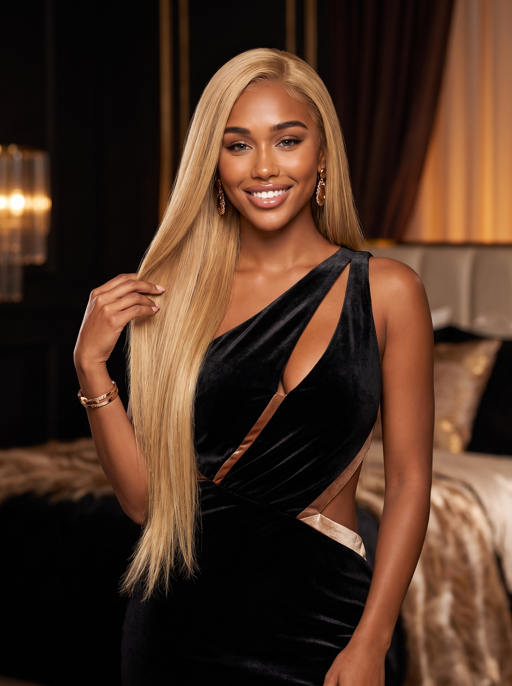 Cindarello Honey Afterdark™ #27 Straight Human Hair Bundles – 24”, 26” & 28”, Brazilian Virgin Hair