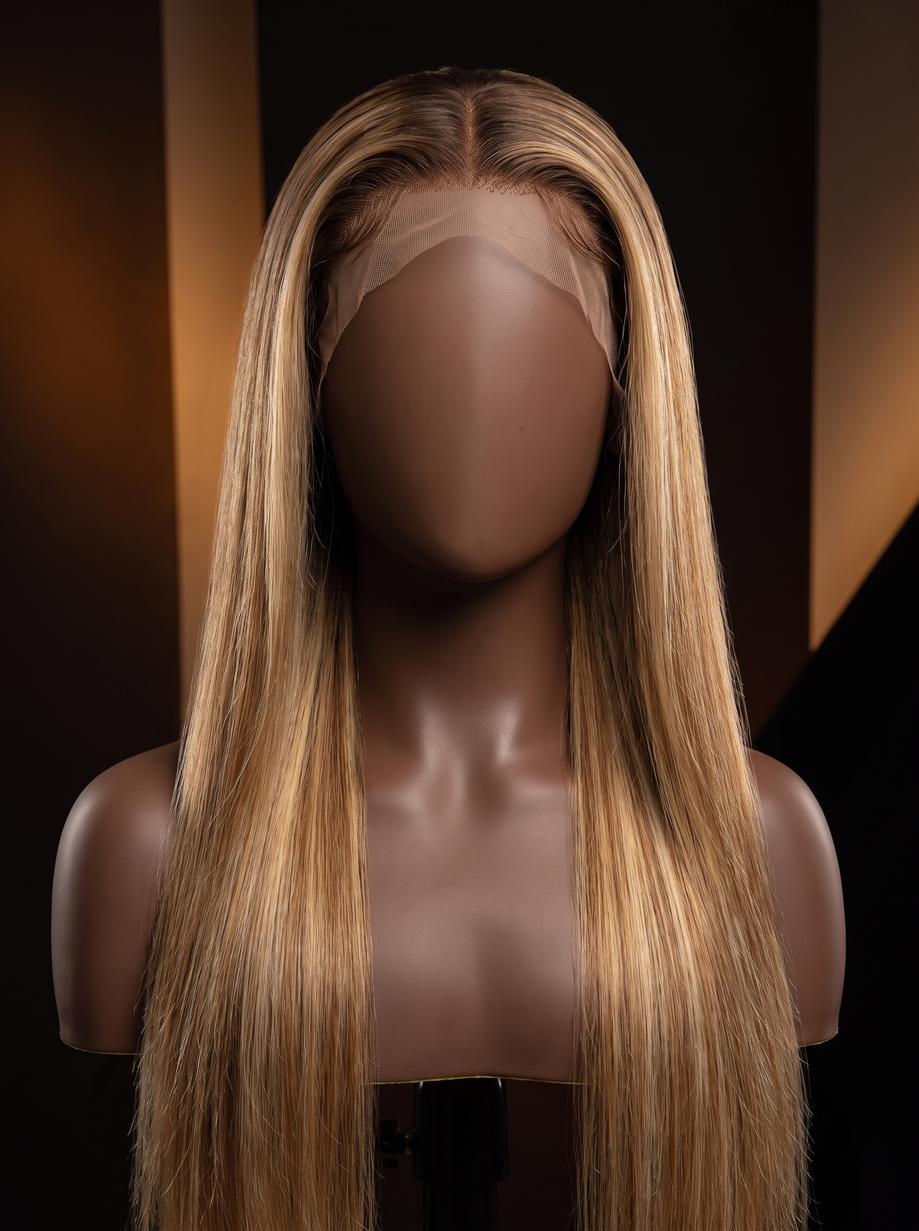 Cindarello Golden Hour Veil™ Balayage Blonde Straight Wig – 30”, 13x4 HD Glueless Lace Front, 150% Density Human Hair