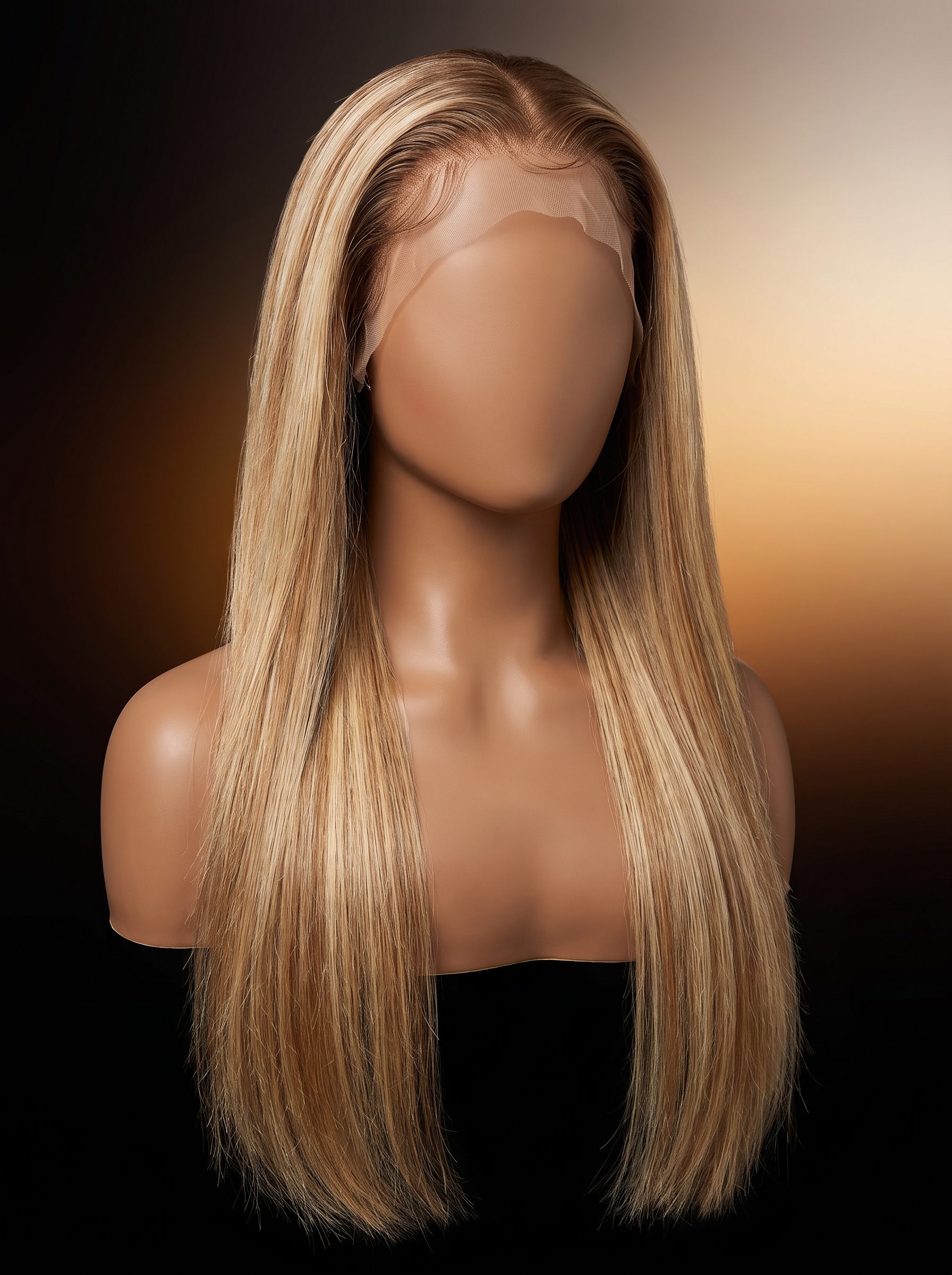 Cindarello Golden Hour Veil™ Balayage Blonde Straight Wig – 30”, 13x4 HD Glueless Lace Front, 150% Density Human Hair