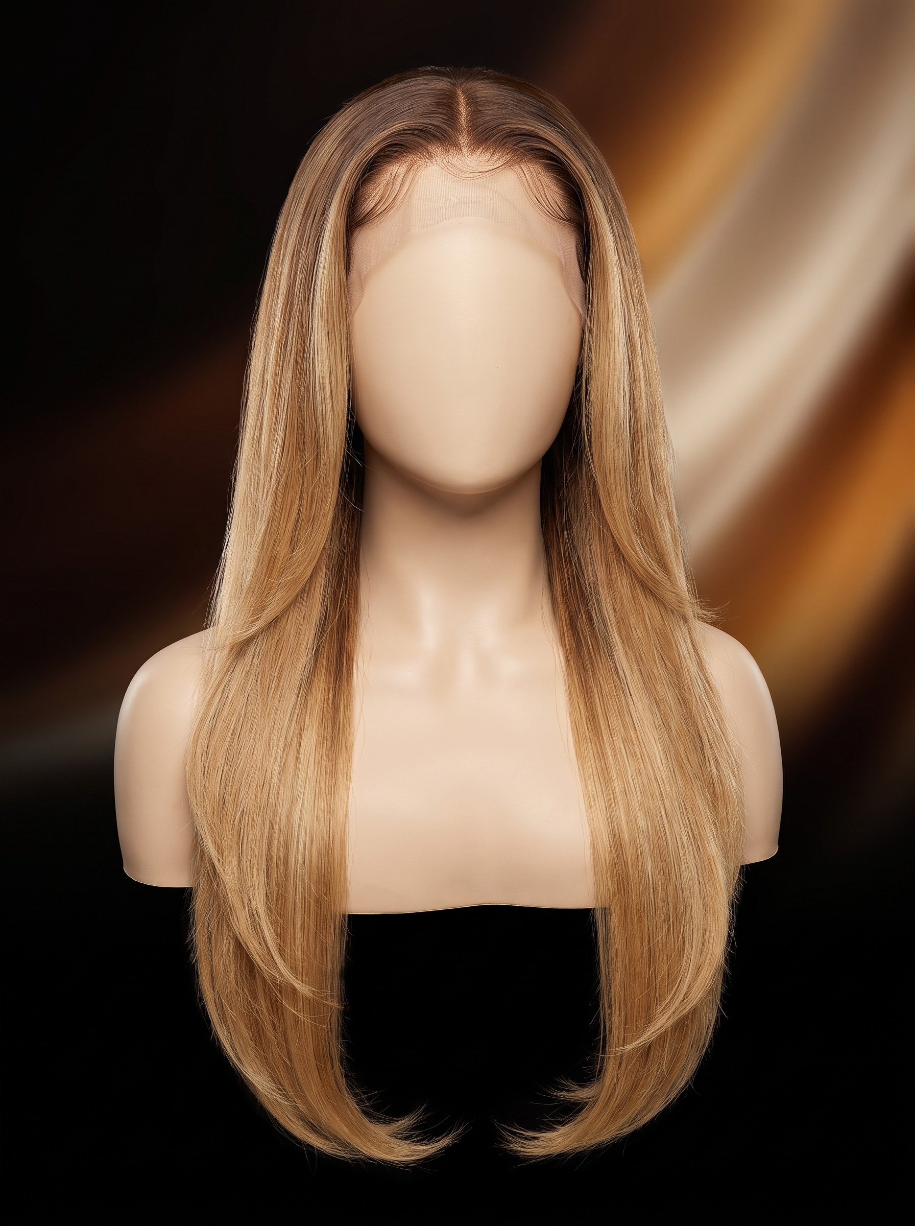 Cindarello Honey Eclipse™ 4/27 Ombre Blonde Lace Front Wig – 26”, 13x6 HD Lace, 150% Density Human Hair