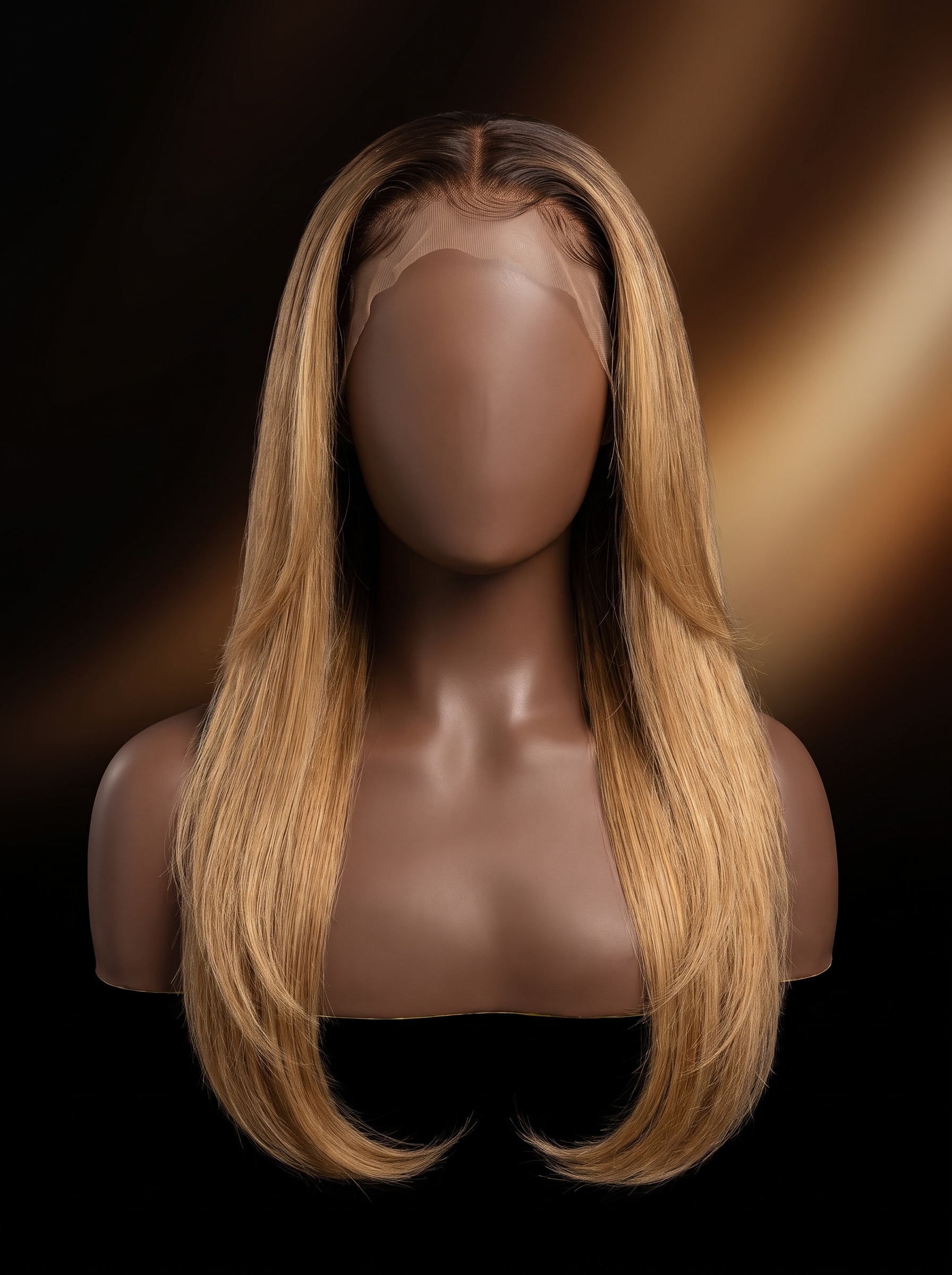 Cindarello Honey Eclipse™ 4/27 Ombre Blonde Lace Front Wig – 26”, 13x6 HD Lace, 150% Density Human Hair