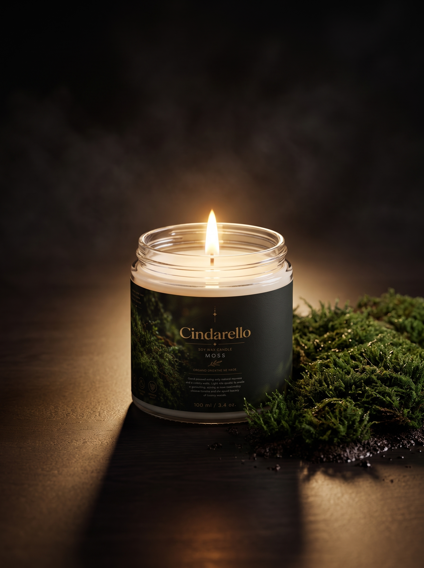Cindarello Enchanted Moss™ Soy Wax Candle – 100 ml