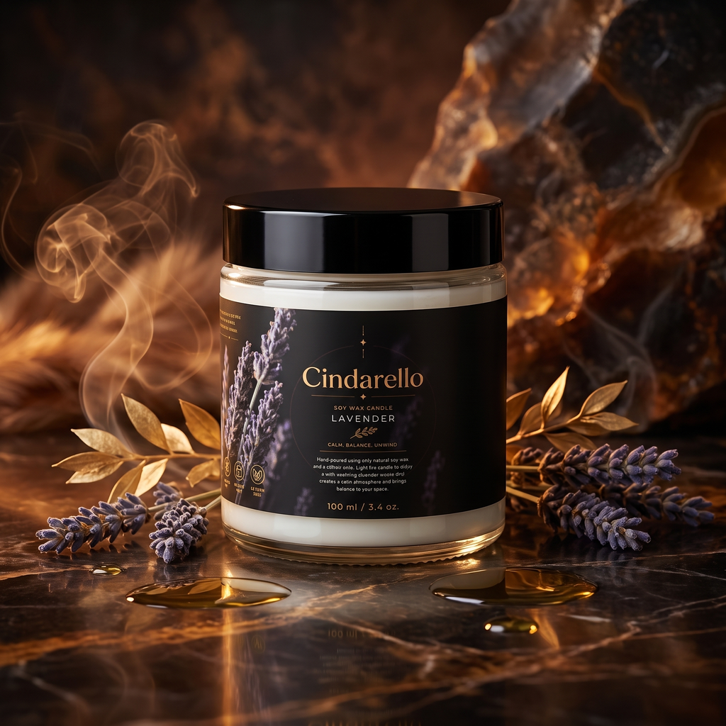 Cindarello Lavender Dream™ Soy Wax Candle – 100 ml