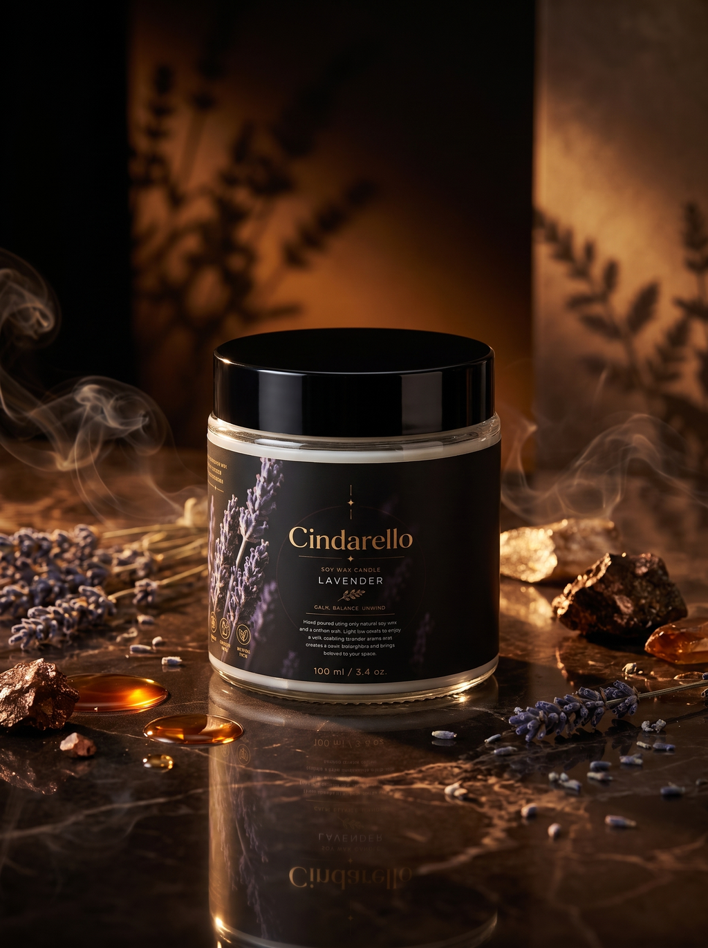 Cindarello Lavender Dream™ Soy Wax Candle – 100 ml
