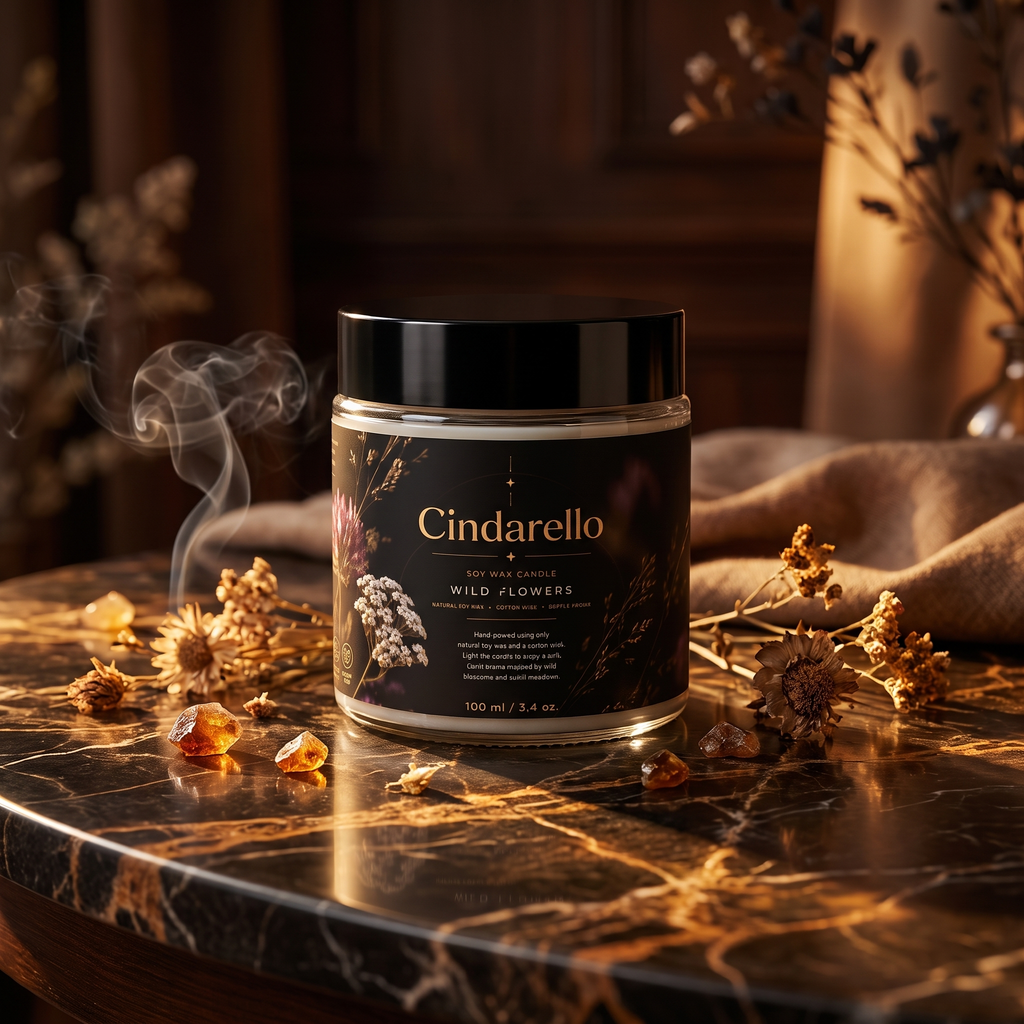 Cindarello Wildflower Spell™ Soy Wax Candle – 100 ml